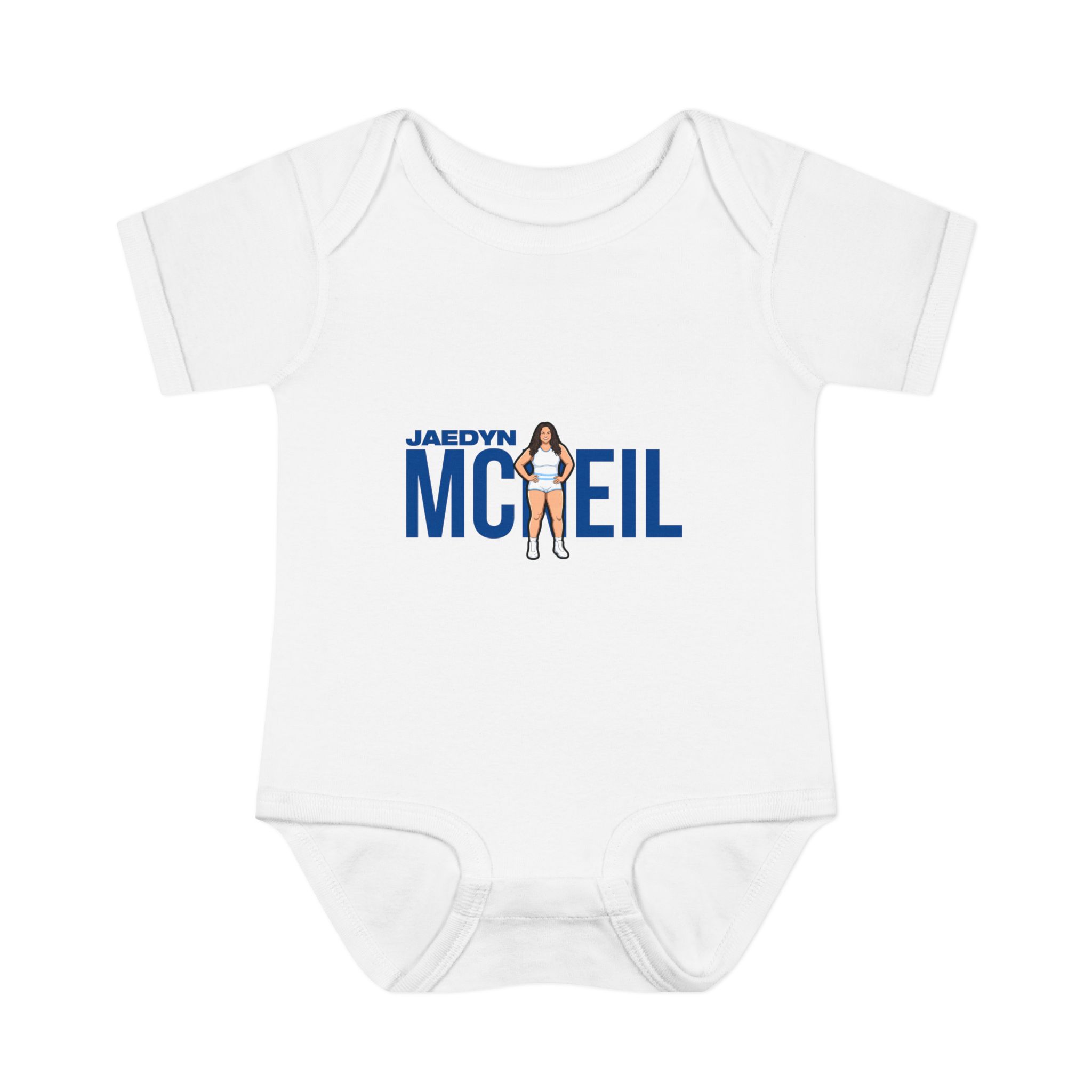 Baby Onesie — character_player_name in White