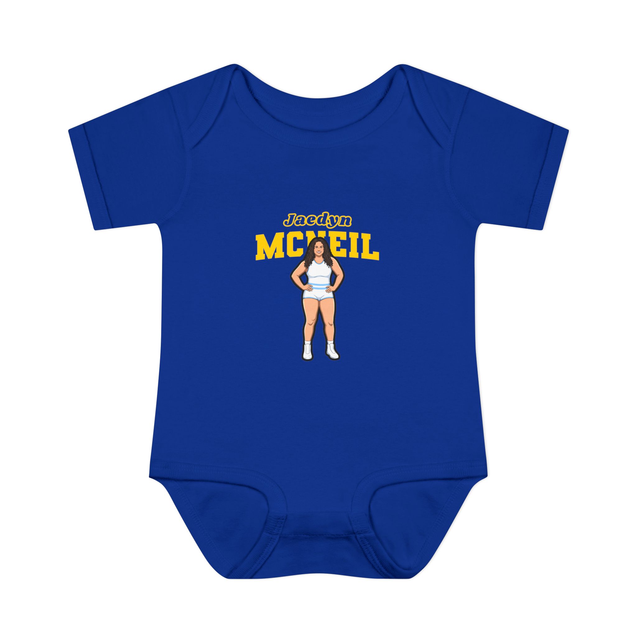 Baby Onesie — character_name_arch in Royal