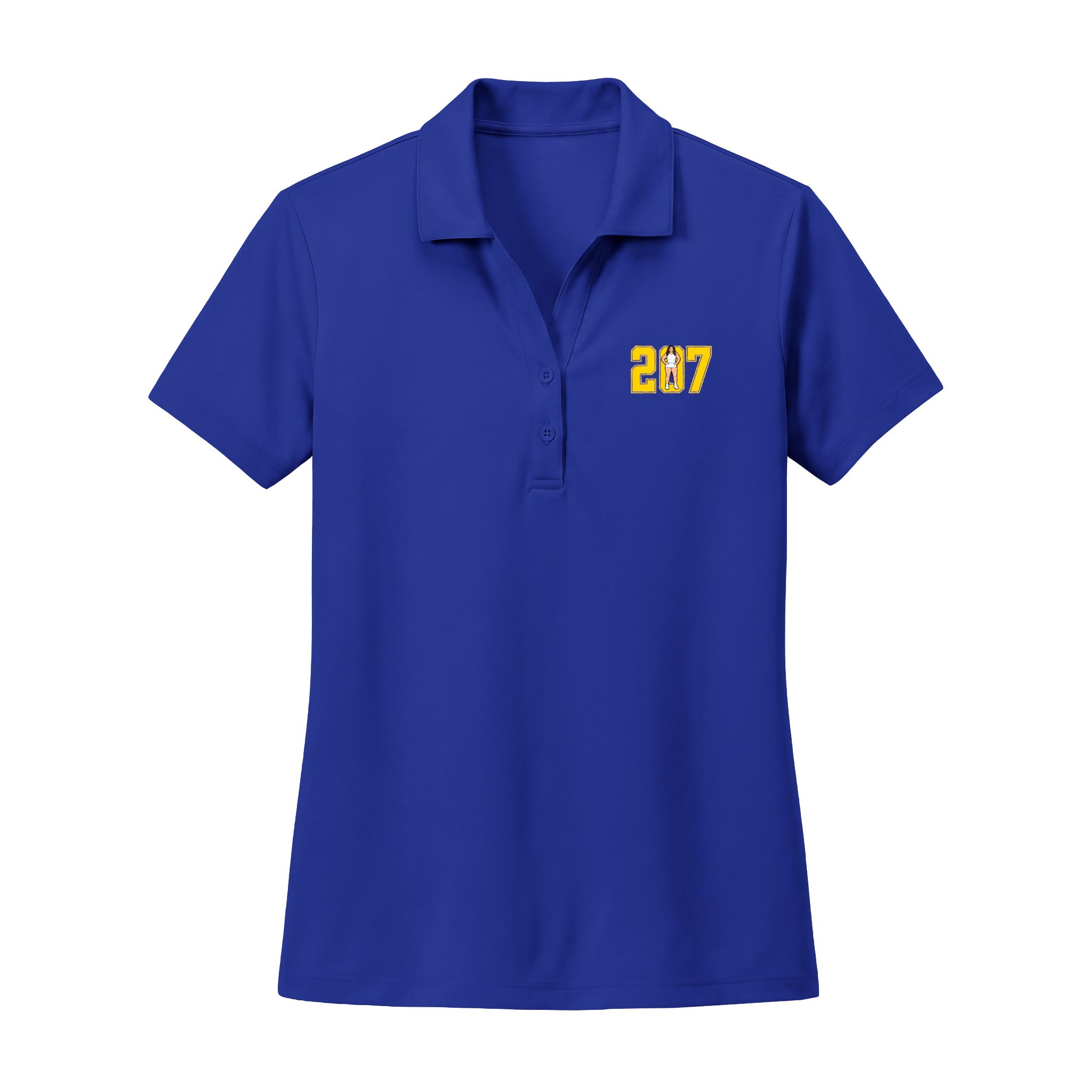Women's Polo — character_number in Royal