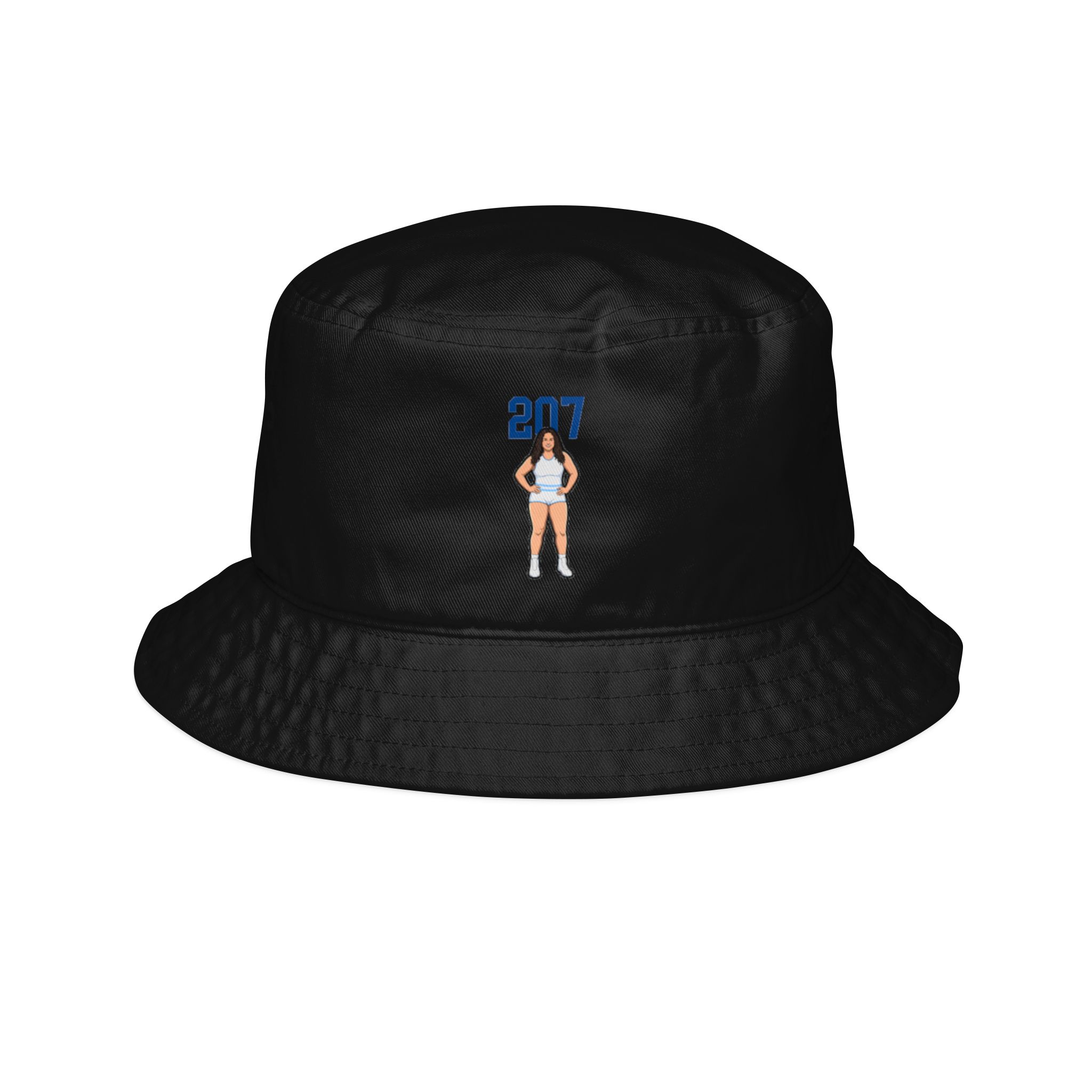 Bucket Hat — character_number_top in Black