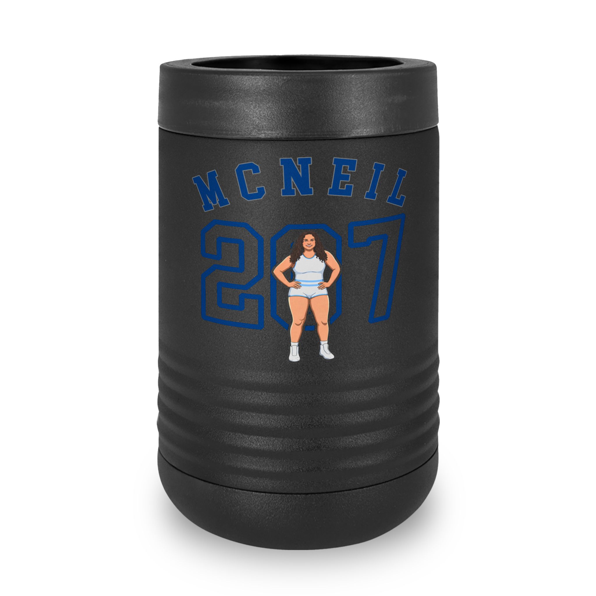 Stainless Can Cooler — character_shirsey_arch in Black