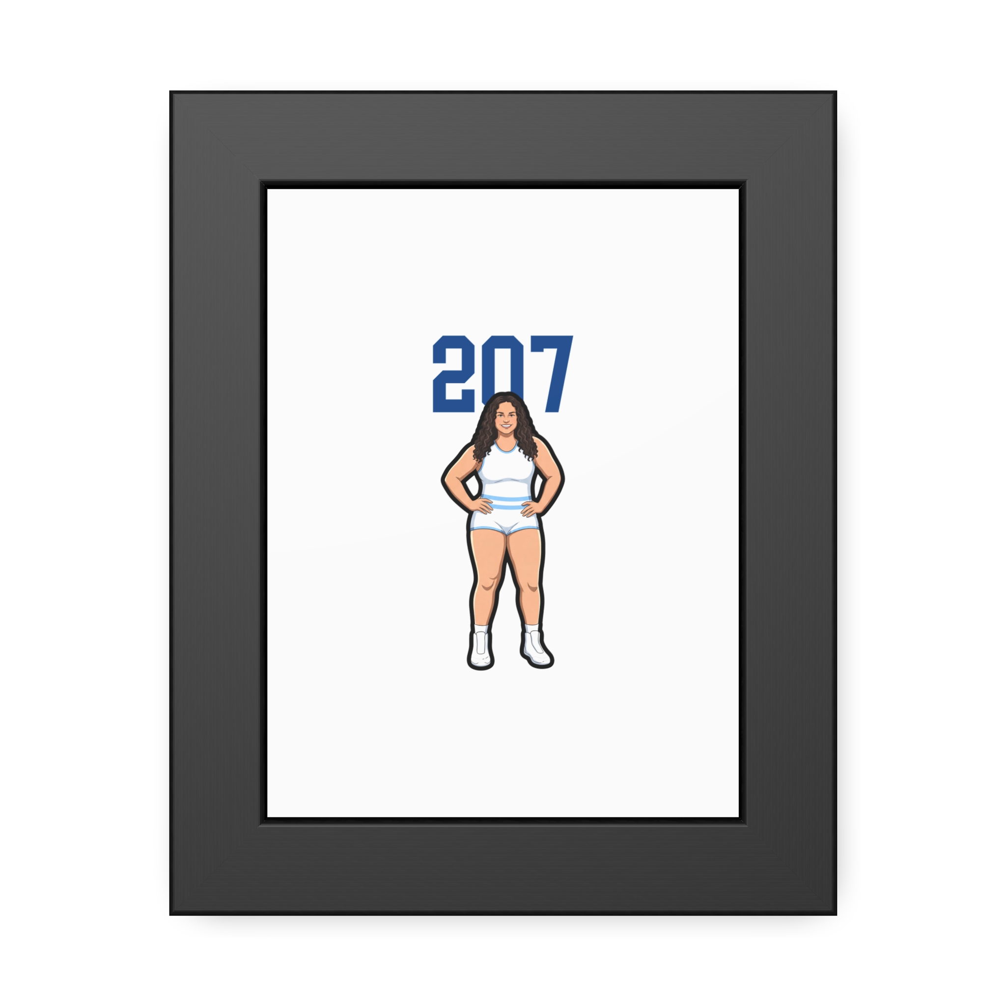 Framed Poster — character_number_top in Black