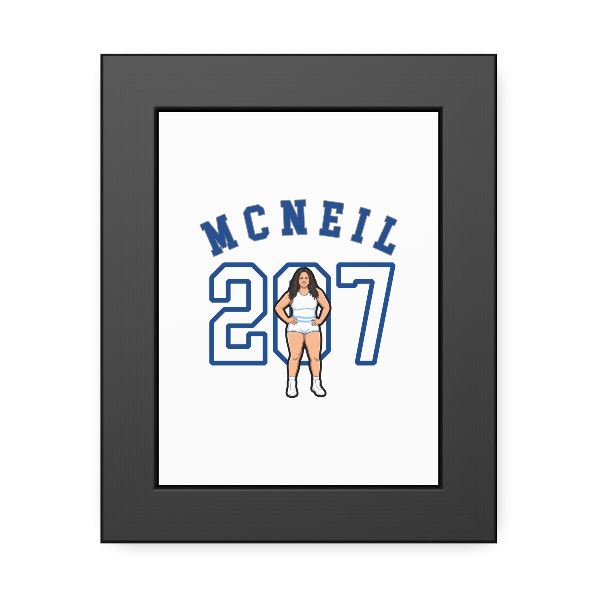 Framed Poster — character_shirsey_arch in Black
