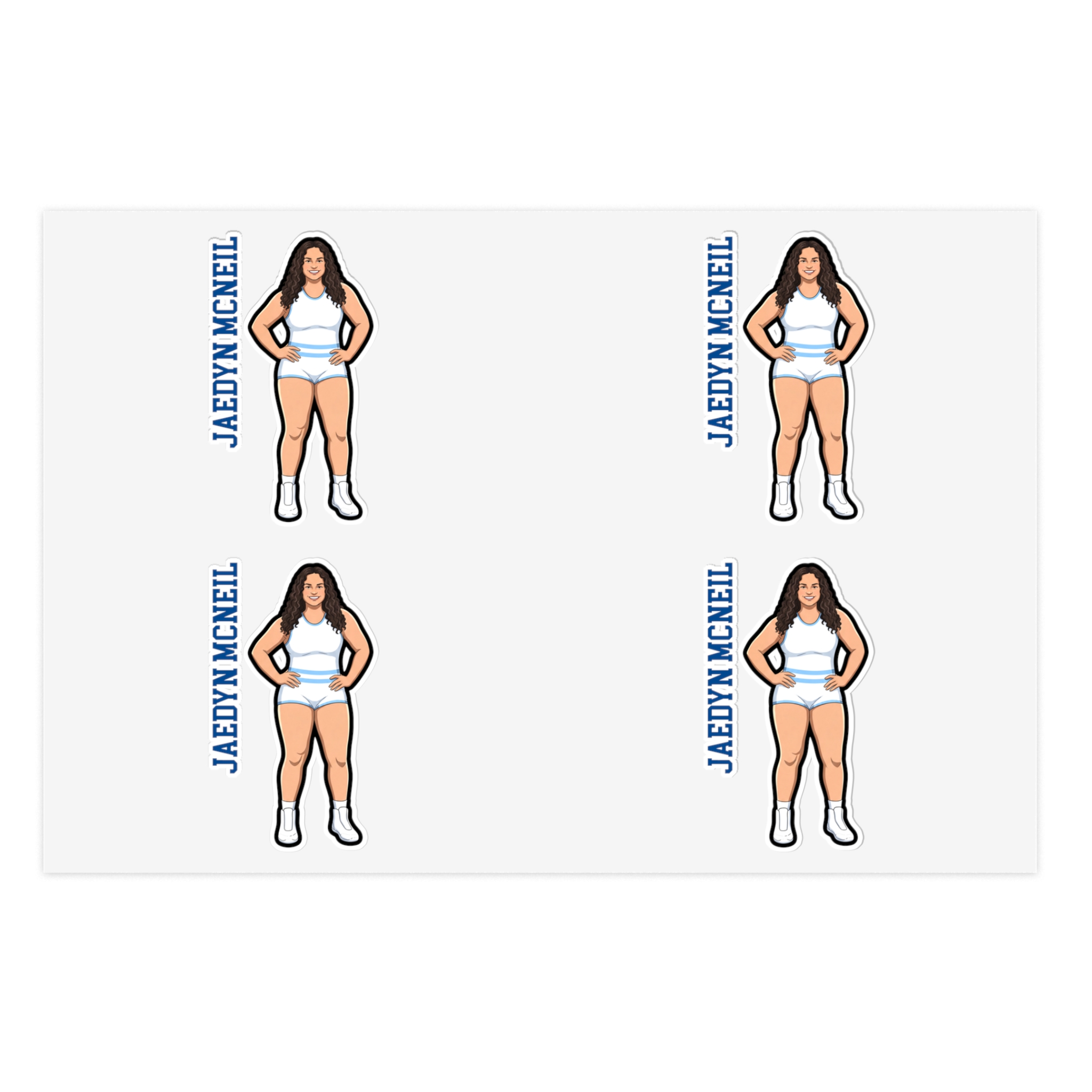 Sticker Sheet — character_name_vertical in Classic