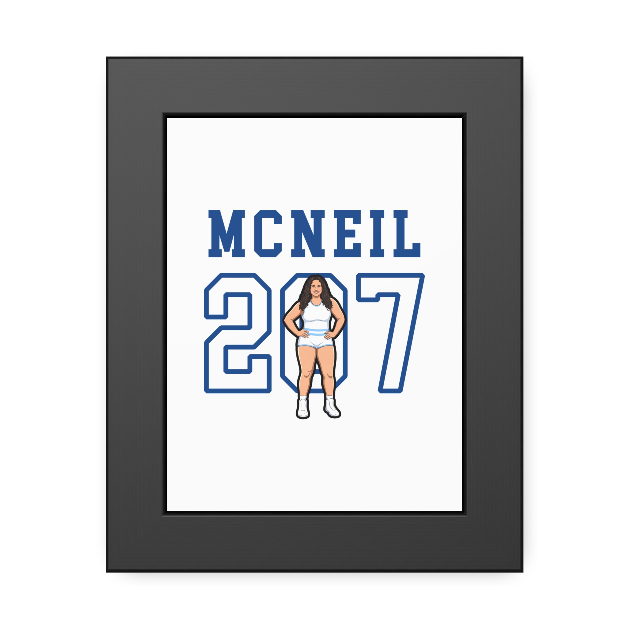 Framed Poster — character_shirsey in Black