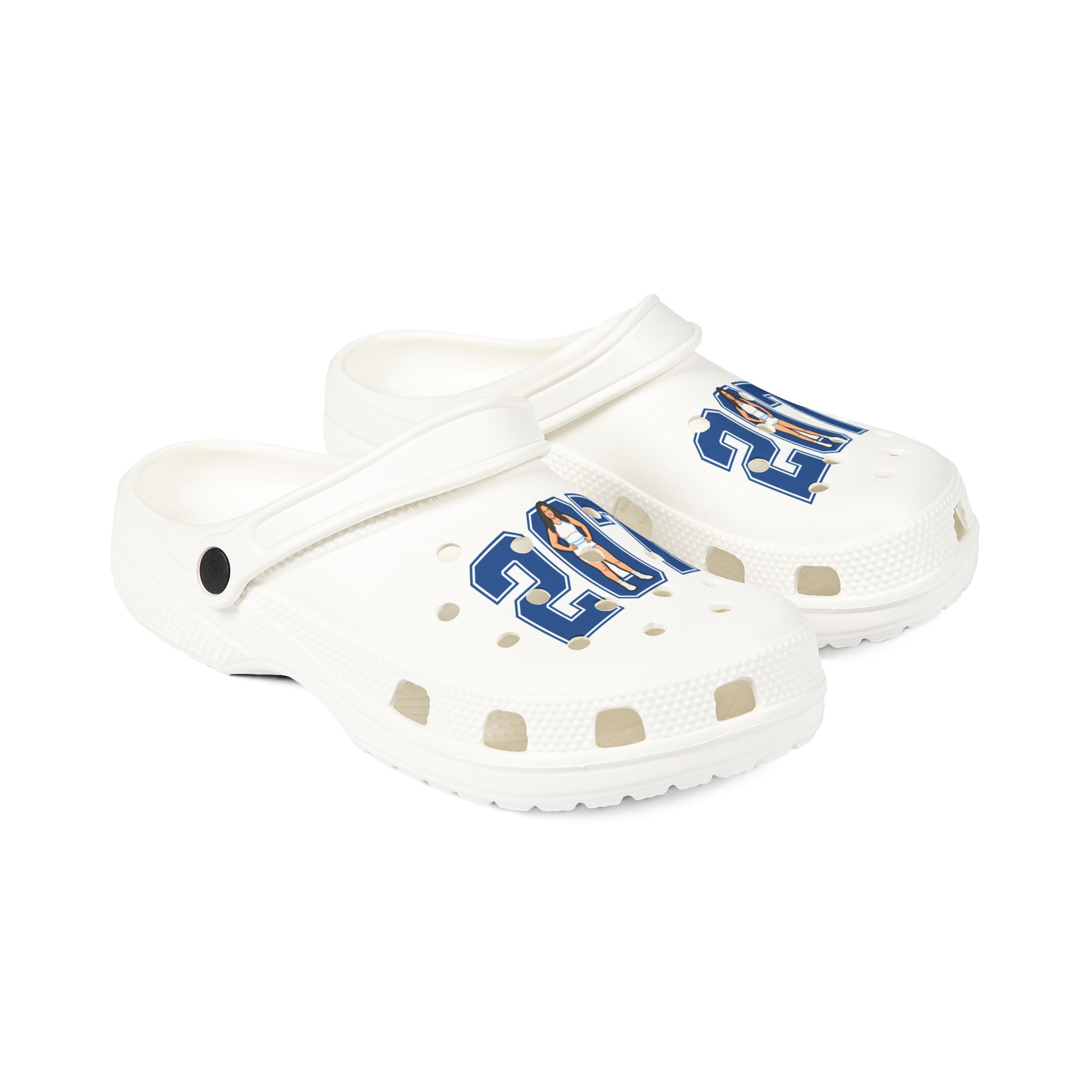 Rubber Clogs — character_number in White