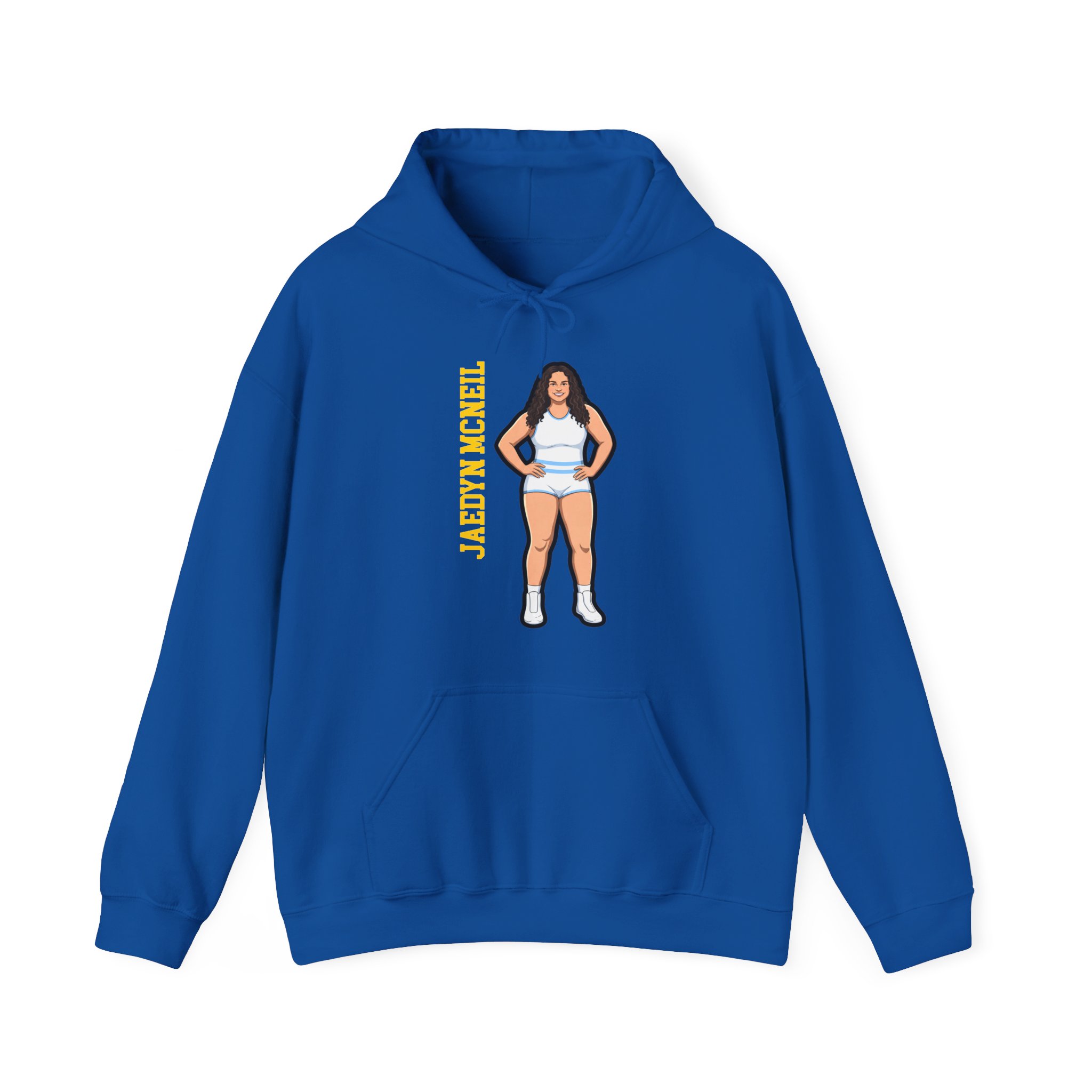 Hoodie — character_name_vertical in Royal