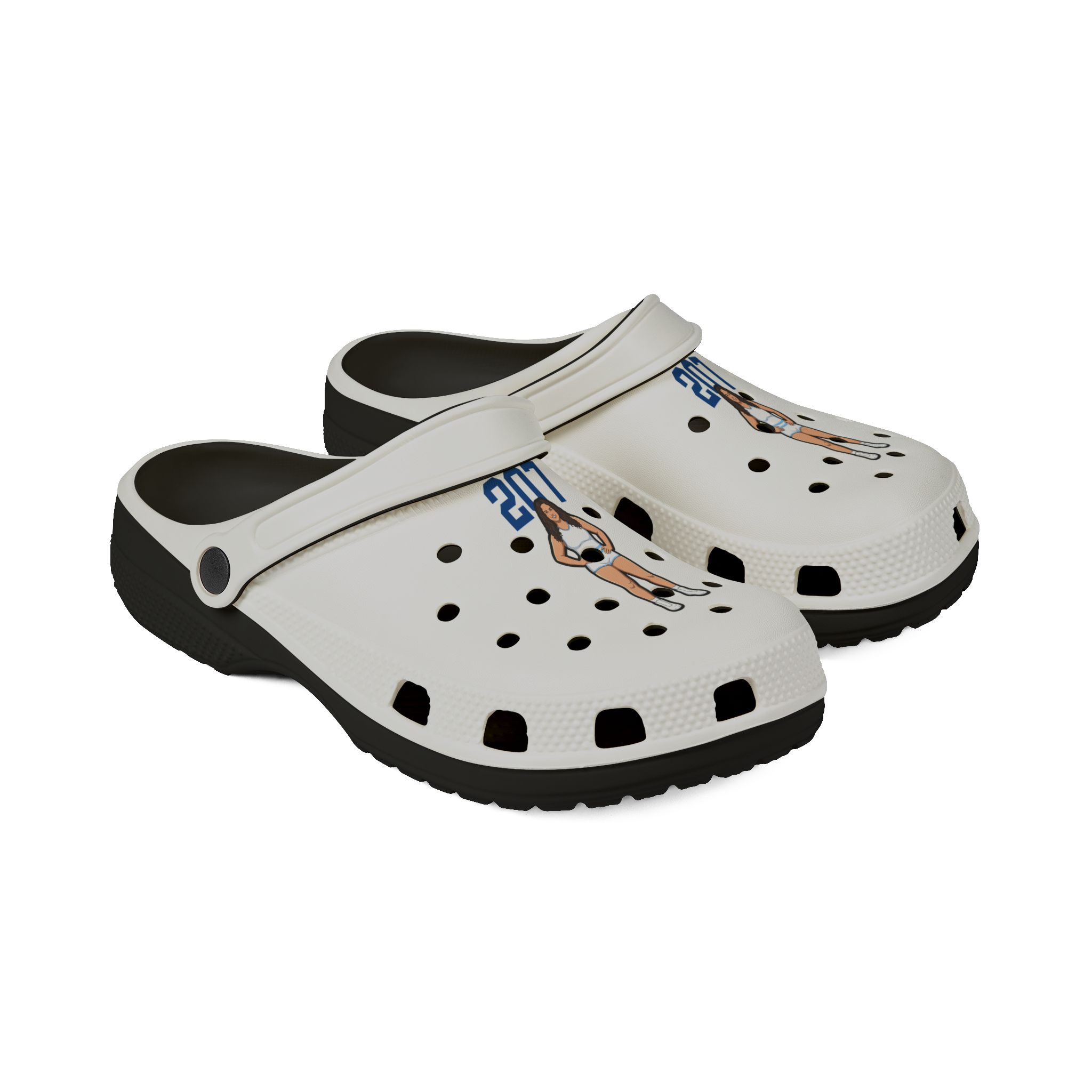 Rubber Clogs — character_number_top in Black