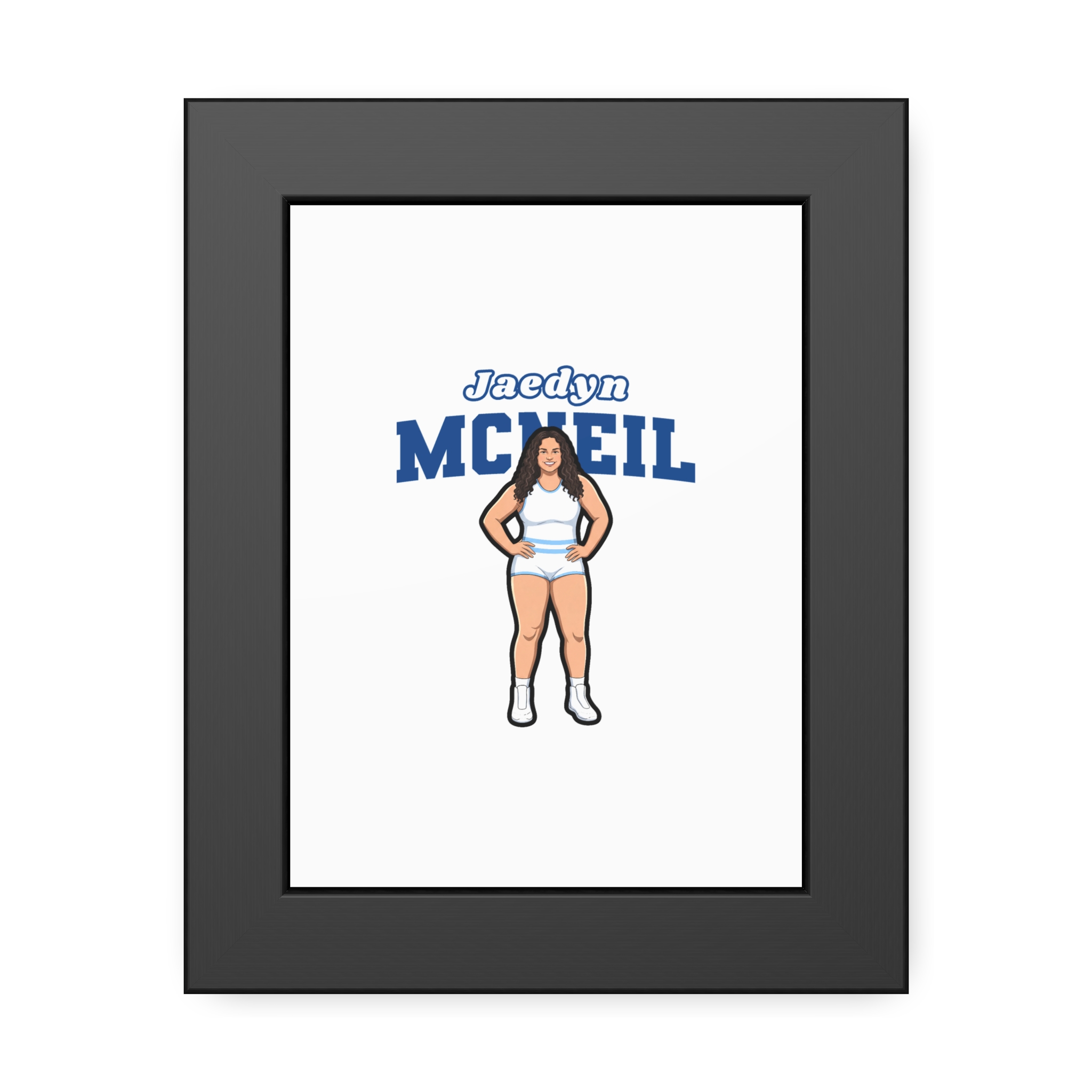 Framed Poster — character_name_arch in Black