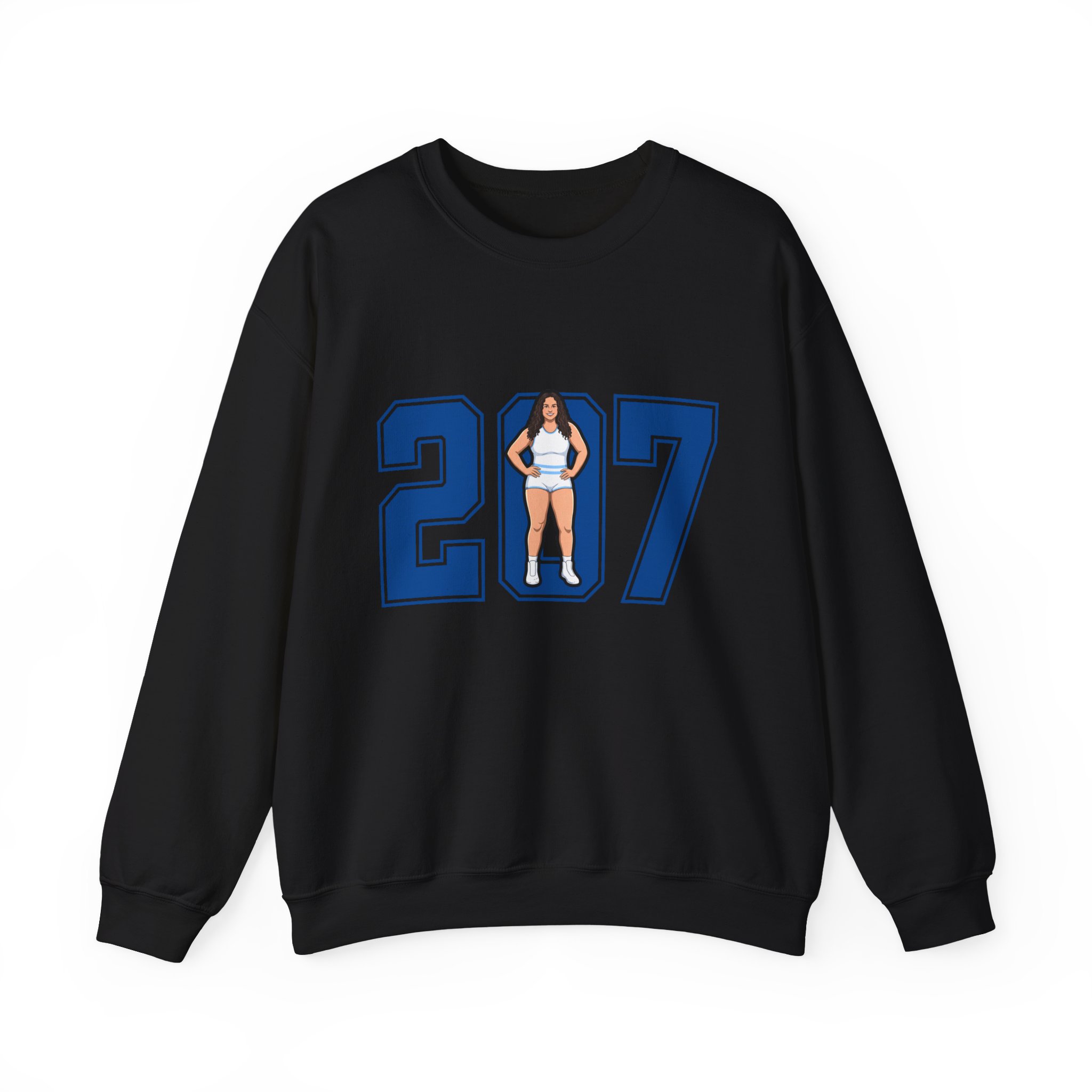 Crewneck Sweatshirt — character_number in Black