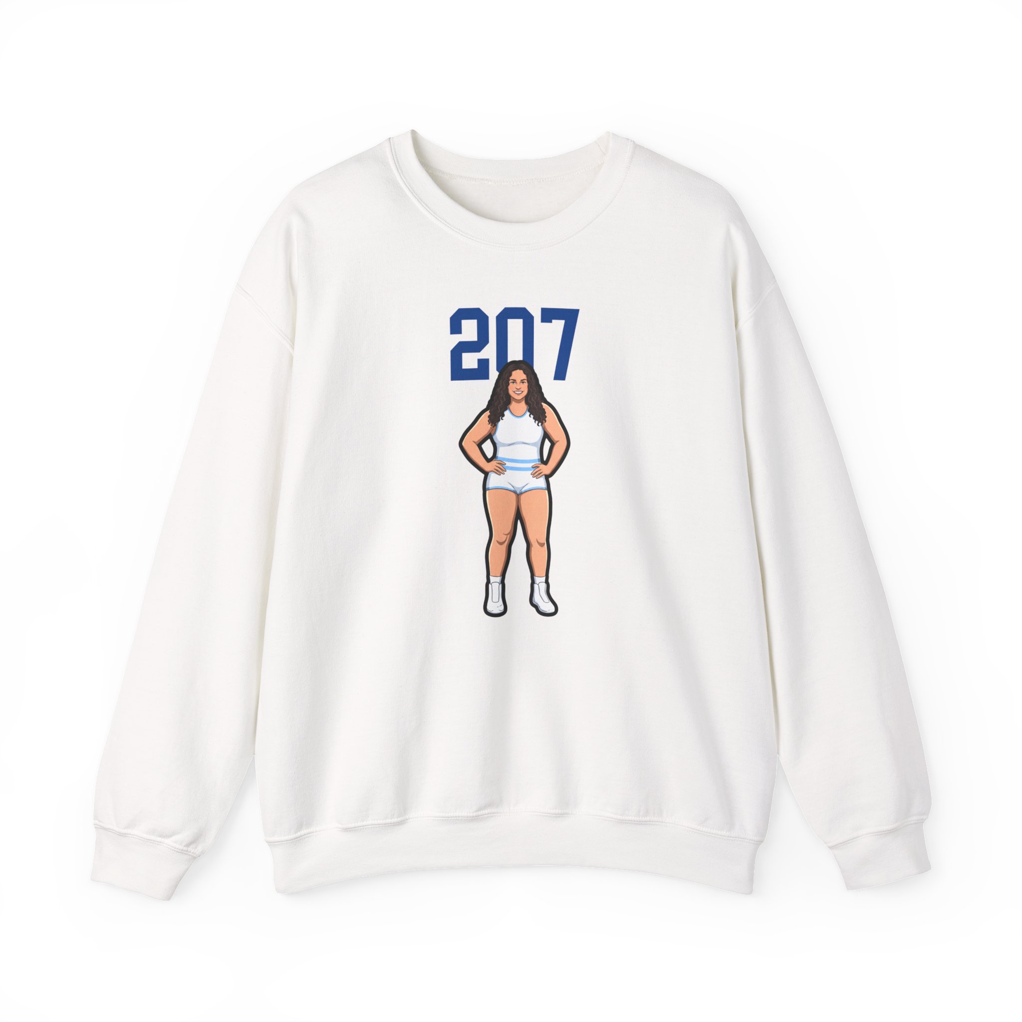 Crewneck Sweatshirt — character_number_top in White