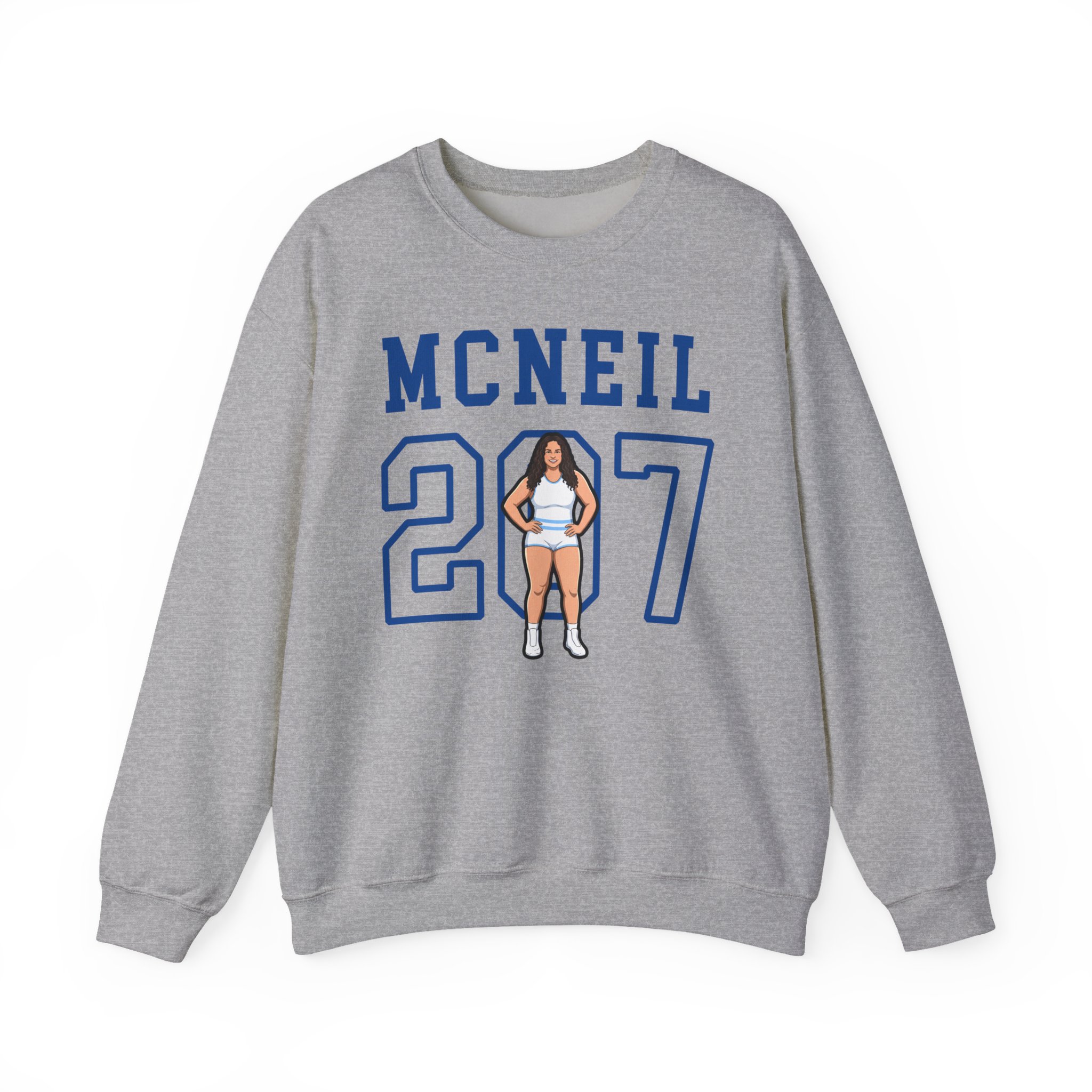 Crewneck Sweatshirt — character_shirsey in Grey