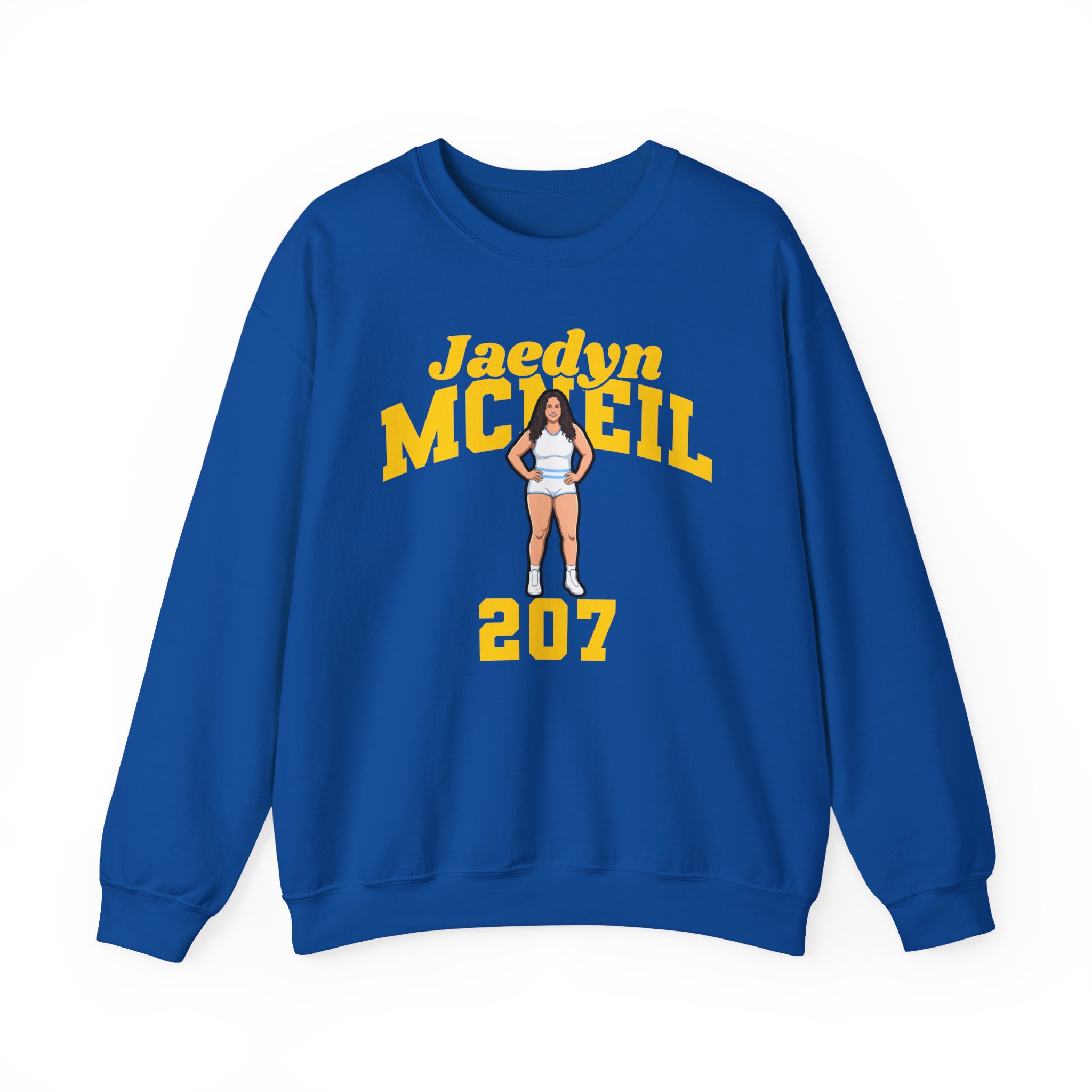 Crewneck Sweatshirt — character_signature_arch in Royal