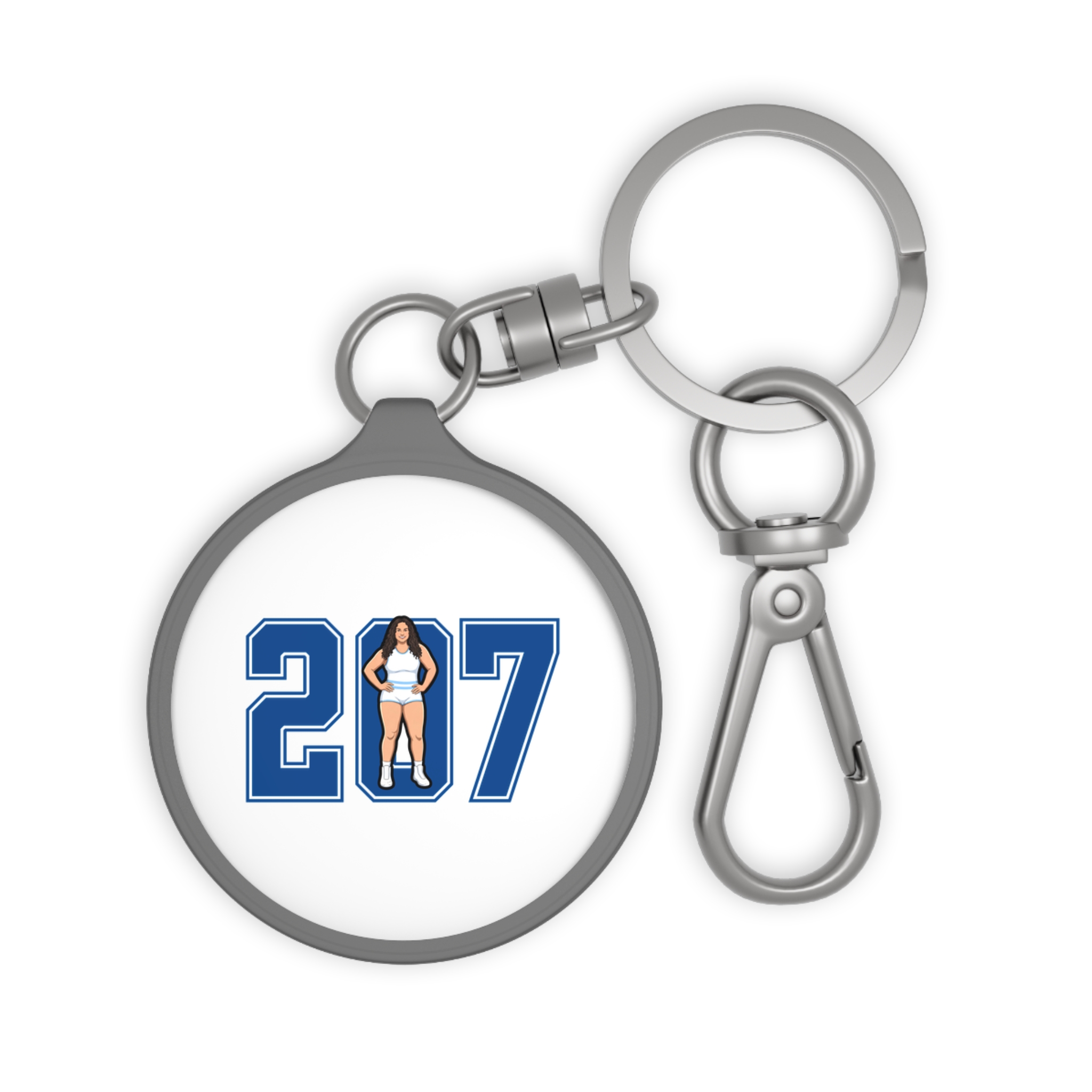 Keychain — character_number in Grey
