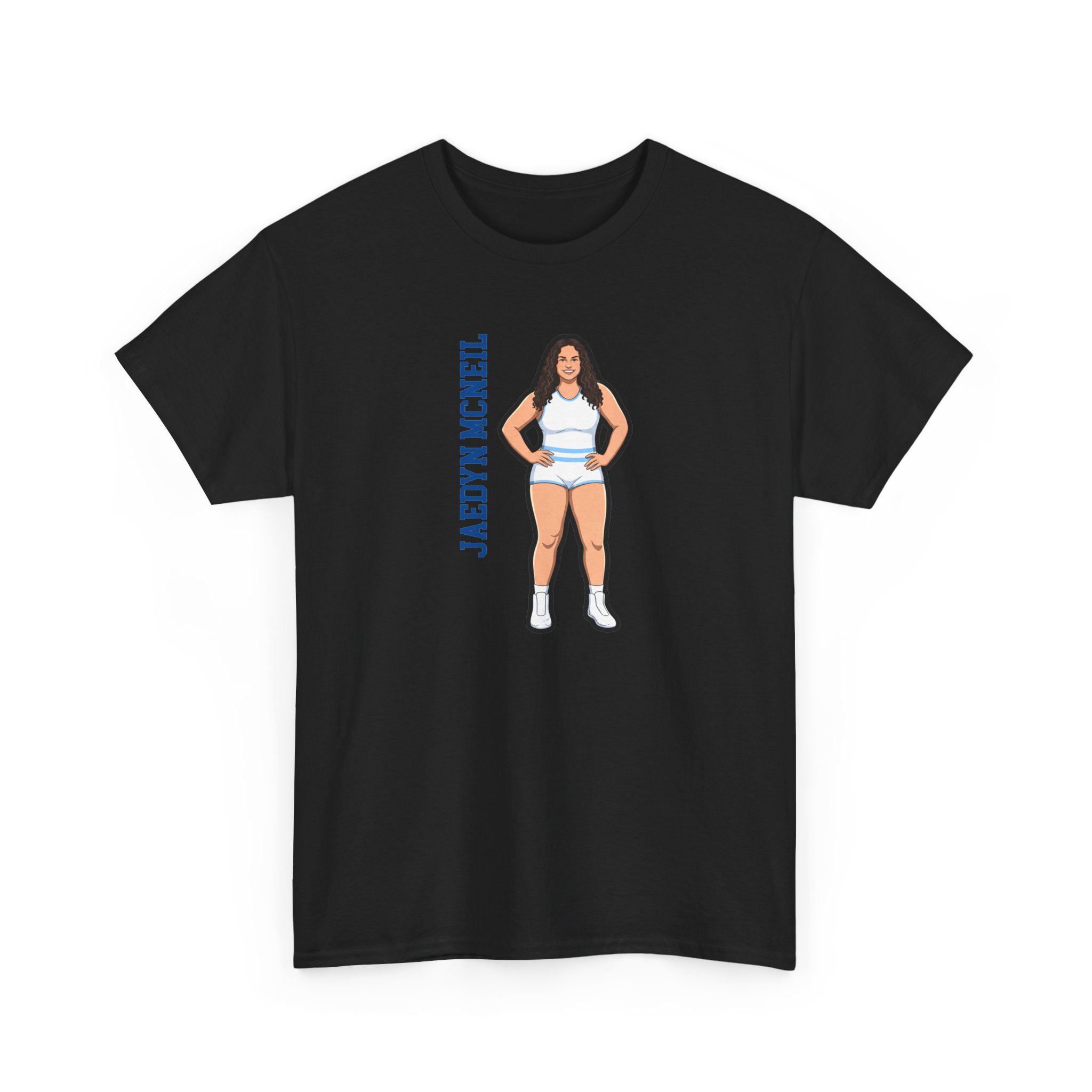 Tee — character_name_vertical in Black