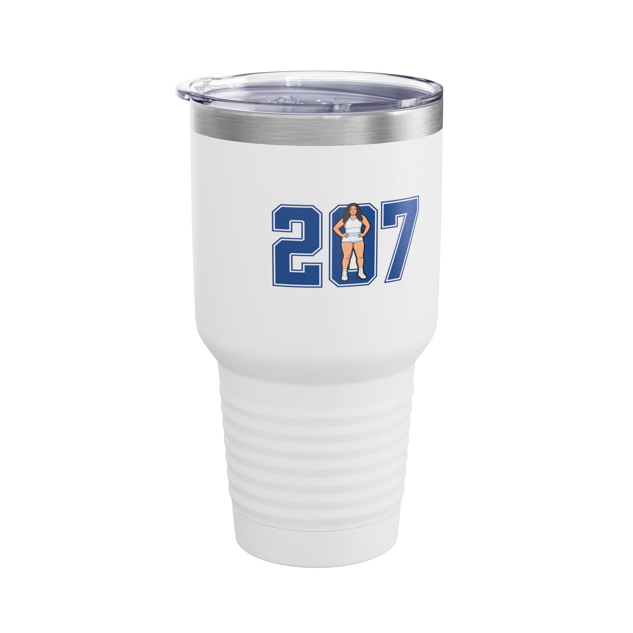 30oz Tumbler — character_number in White