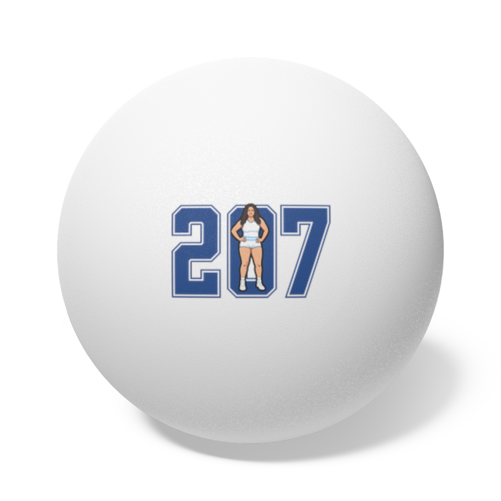 Ping Pong Balls, 6 pcs — character_number in White