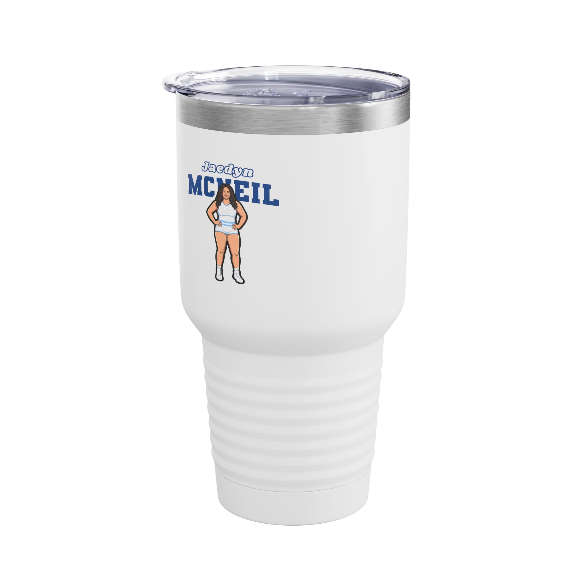 30oz Tumbler — character_name_arch in White