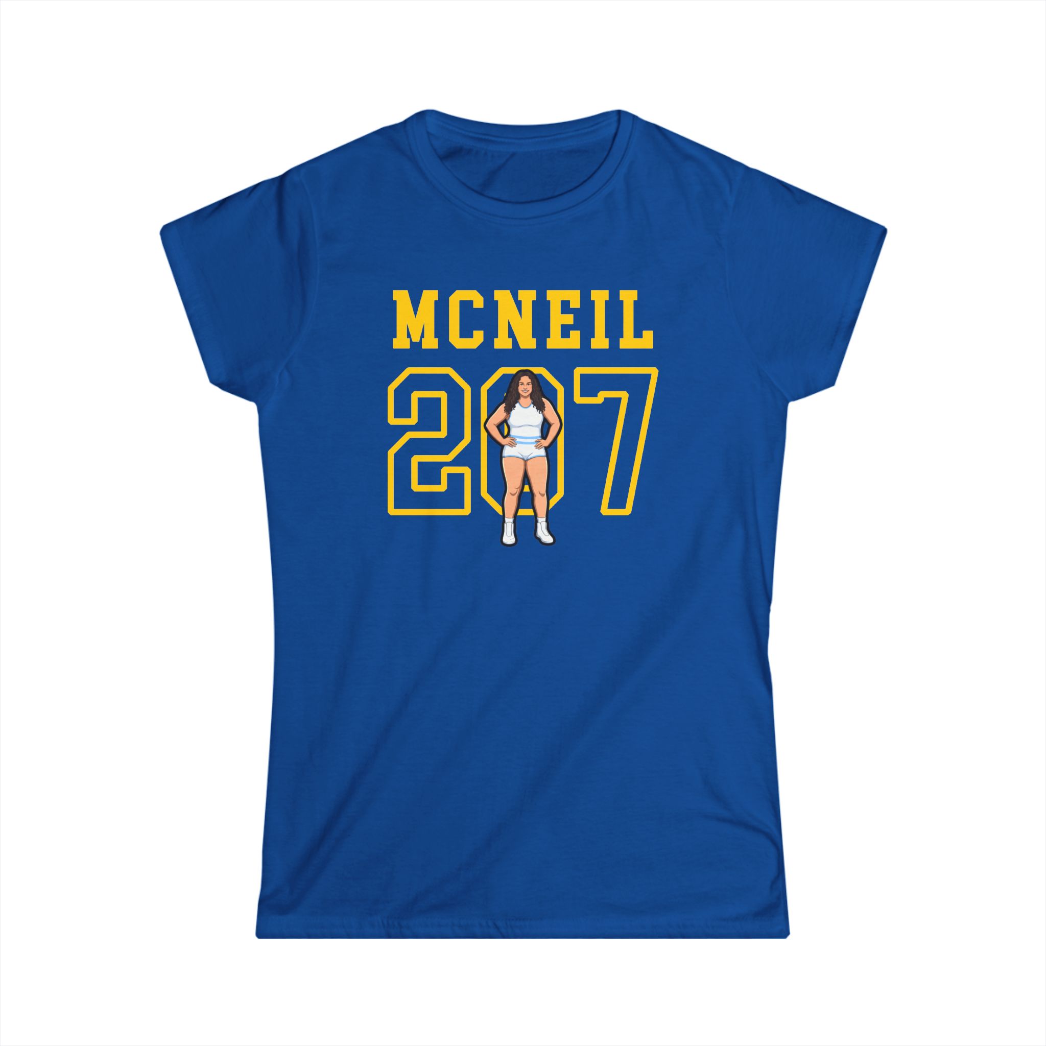Women's Softstyle Tee — character_shirsey in Royal