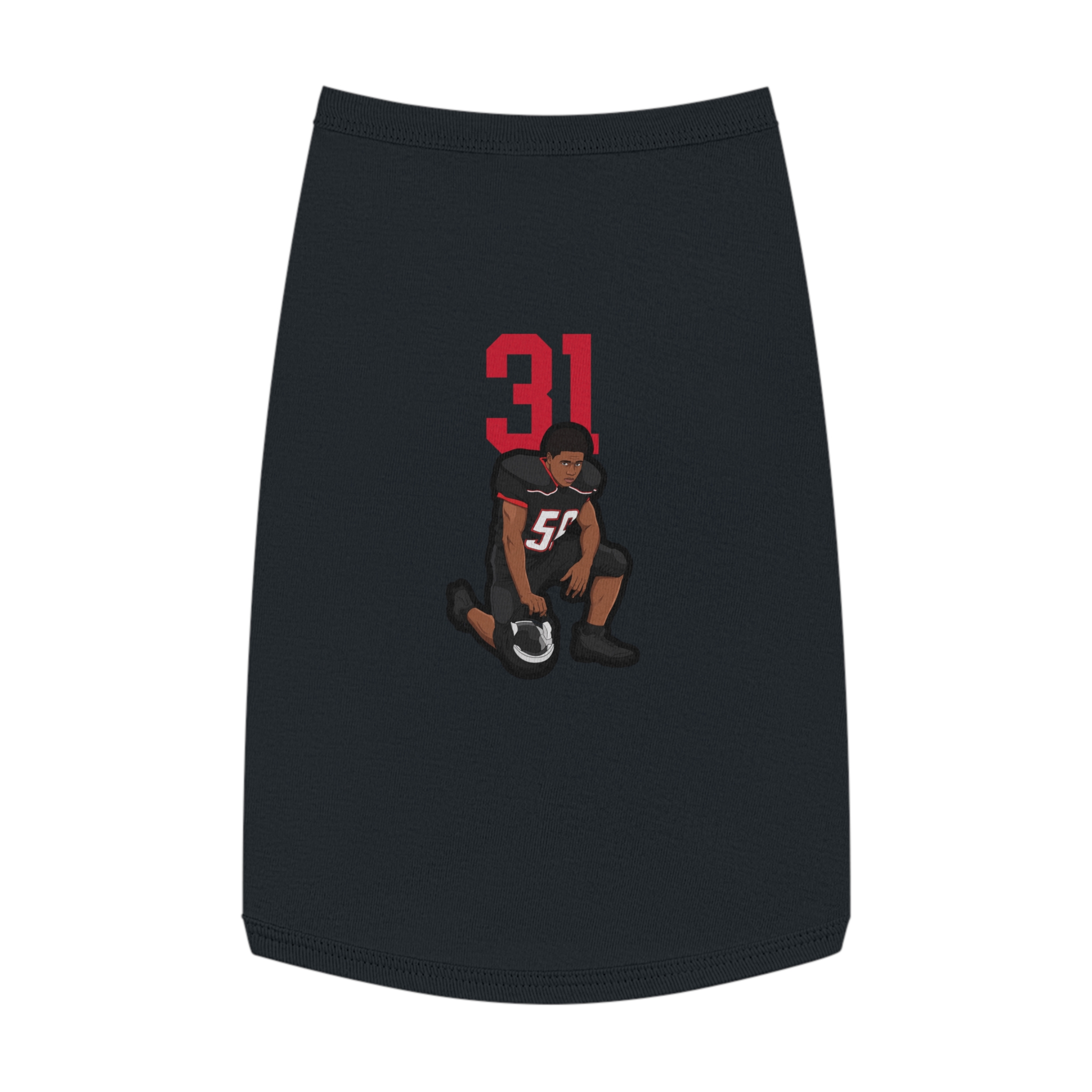 Pet Tank Top — character_number_top in Black