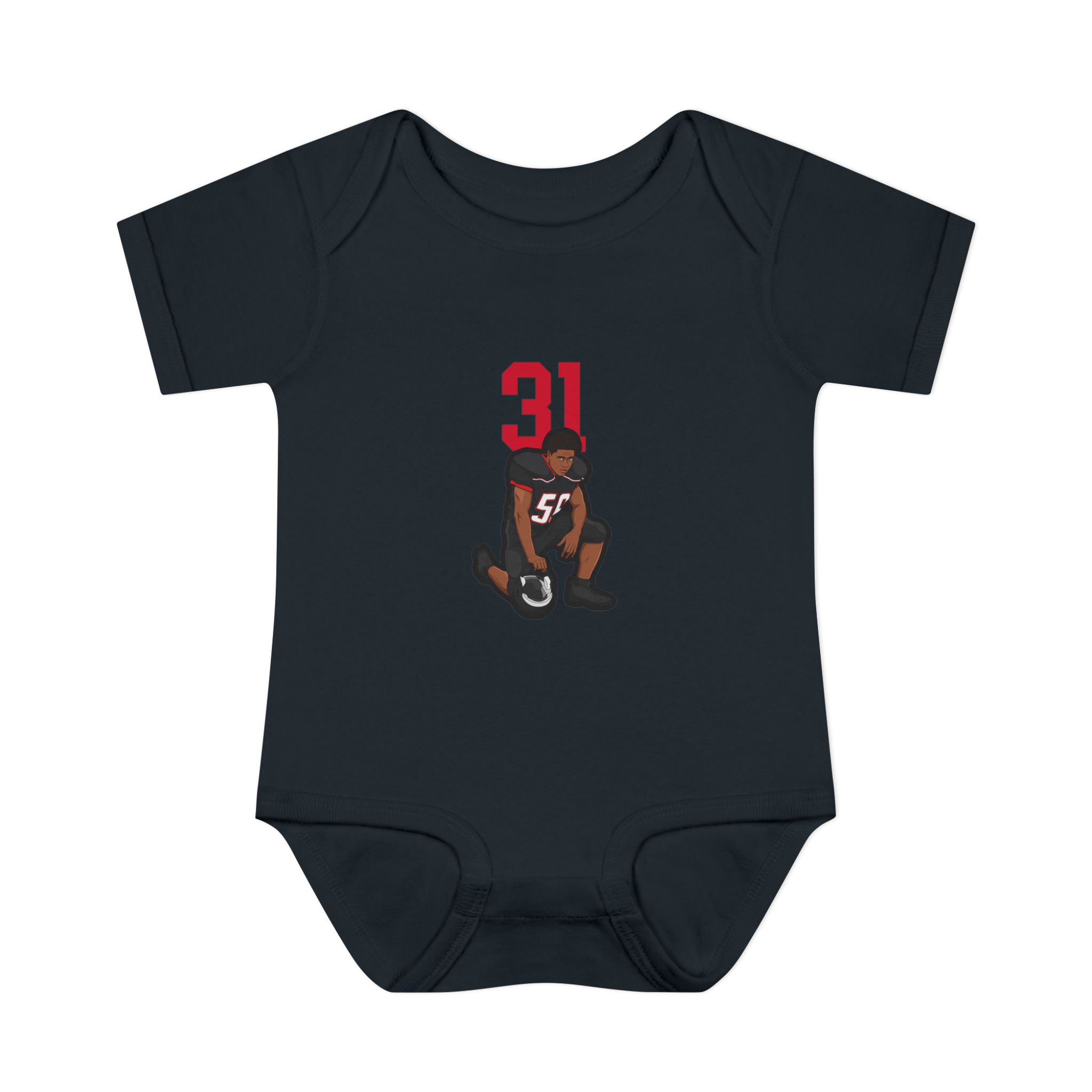 Baby Onesie — character_number_top in Black