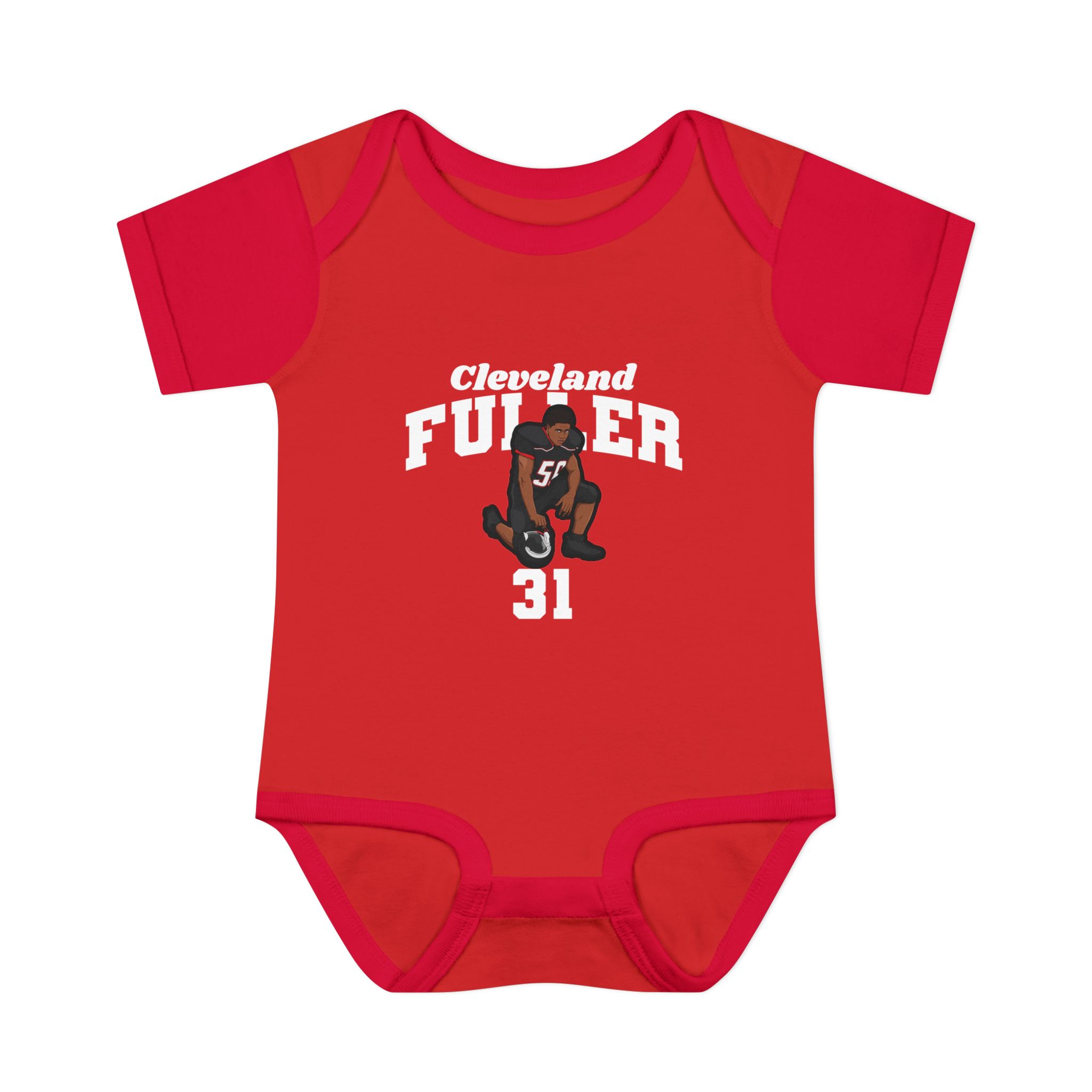 Baby Onesie — character_signature_arch in Red