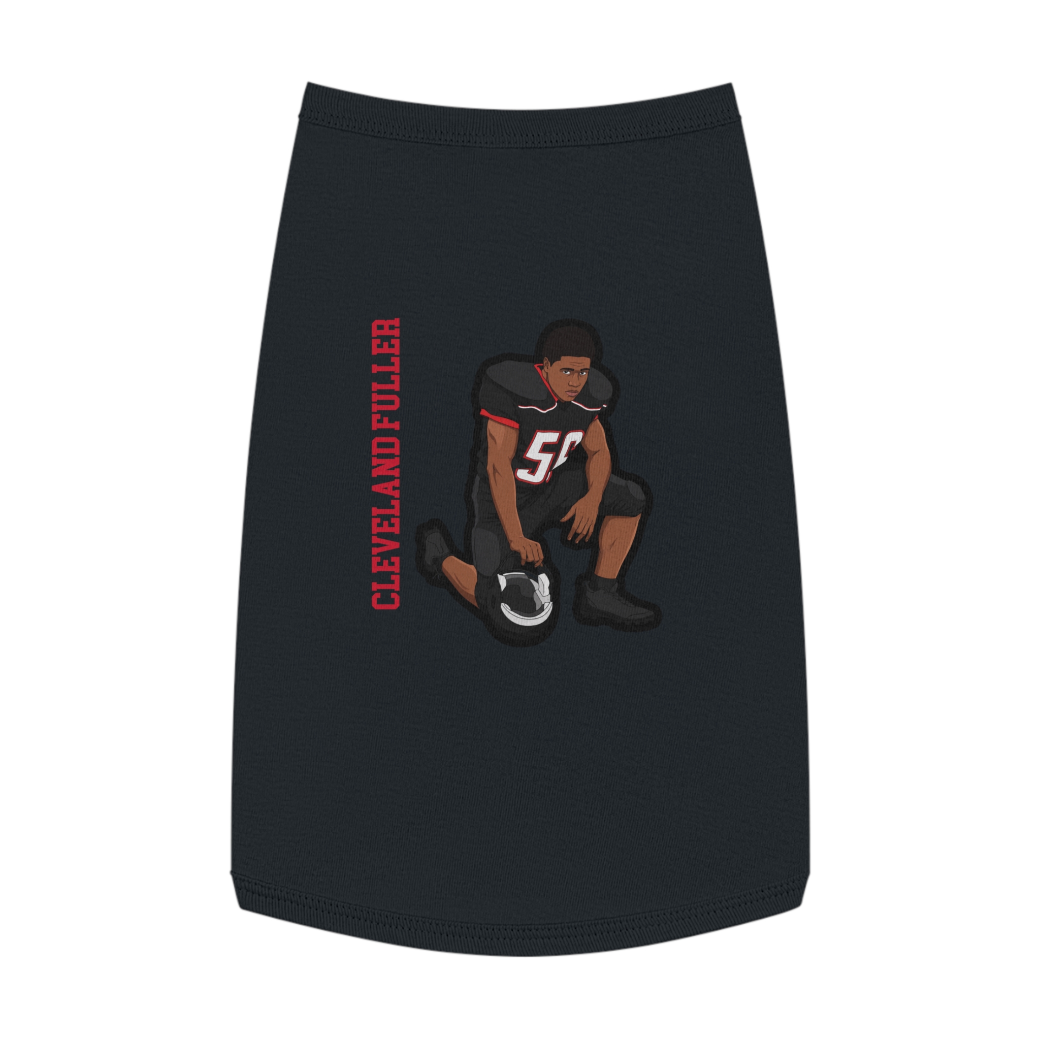 Pet Tank Top — character_name_vertical in White