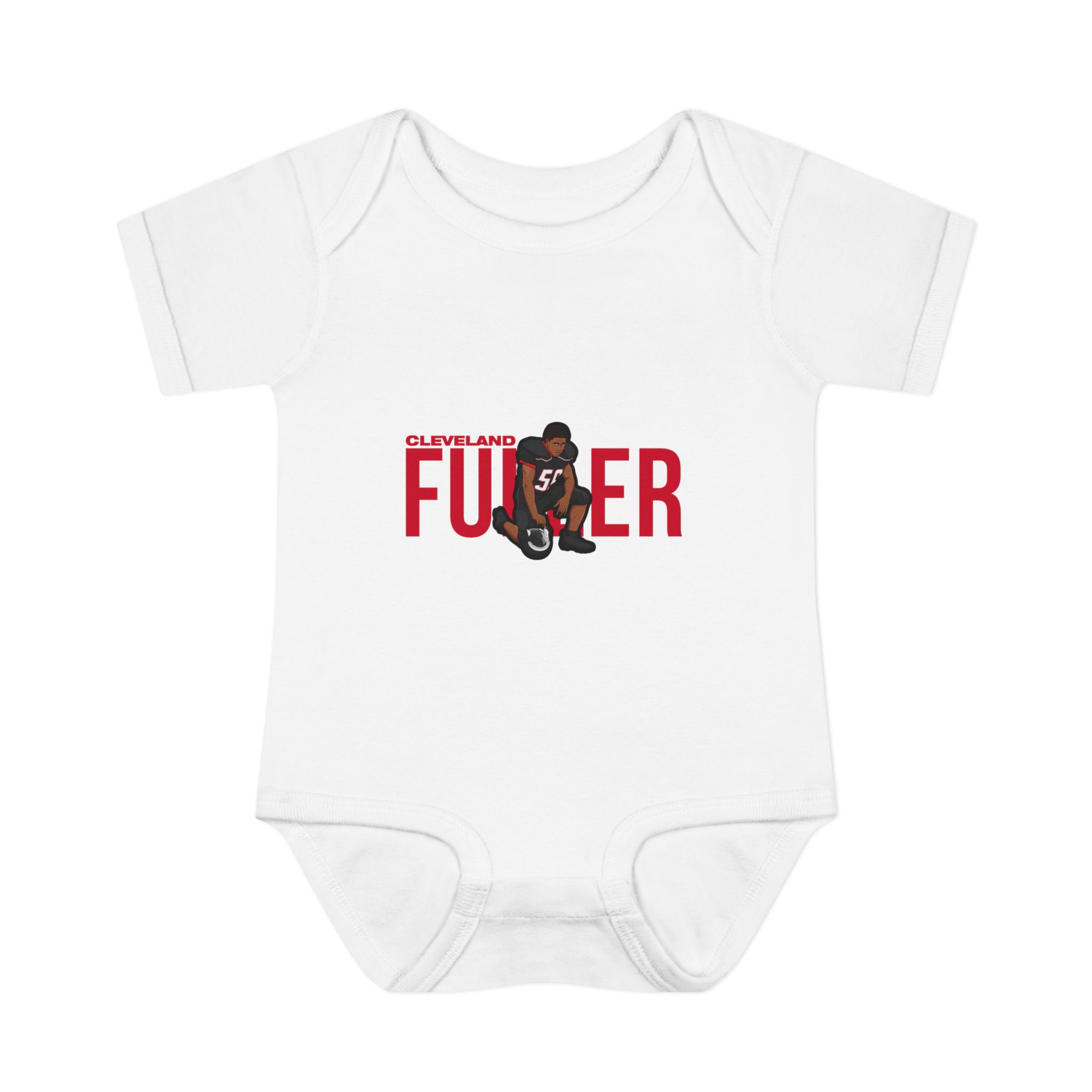 Baby Onesie — character_player_name in White