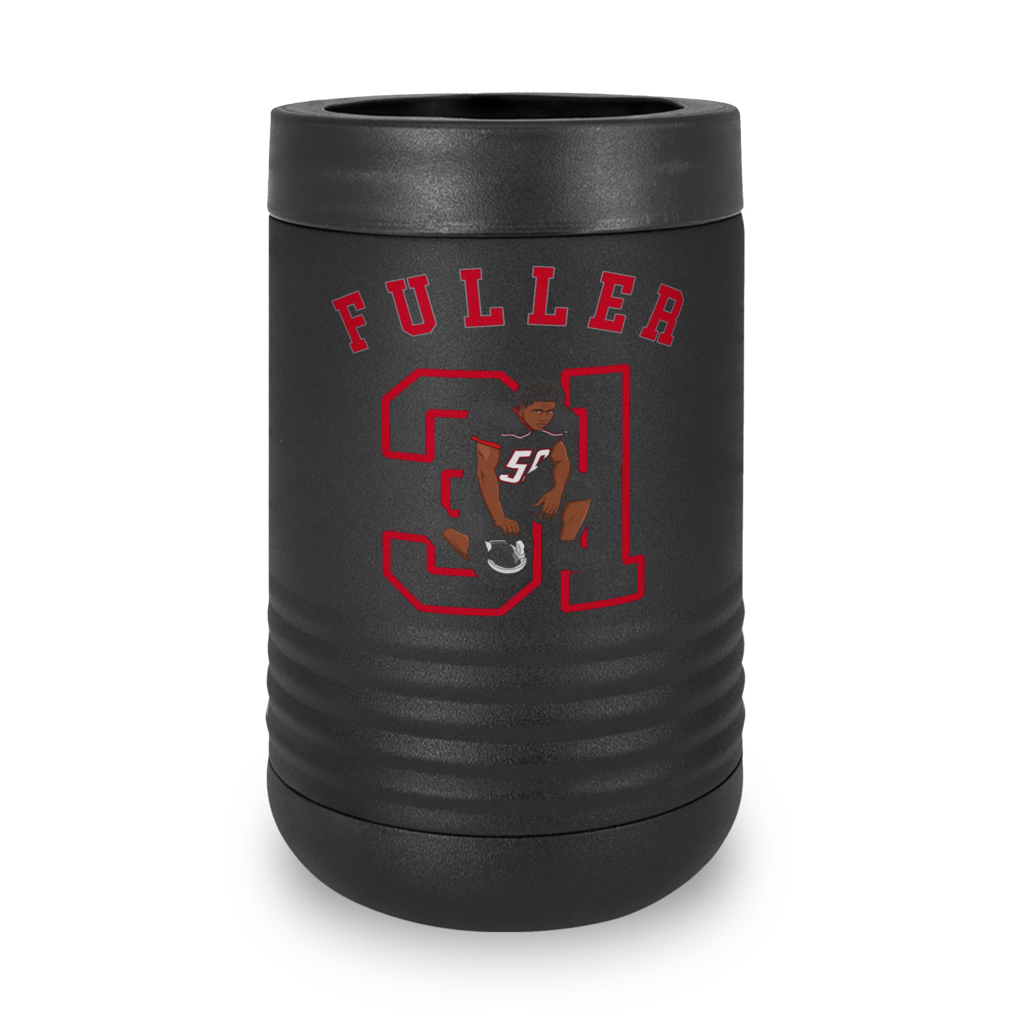 Stainless Can Cooler — character_shirsey_arch in Black