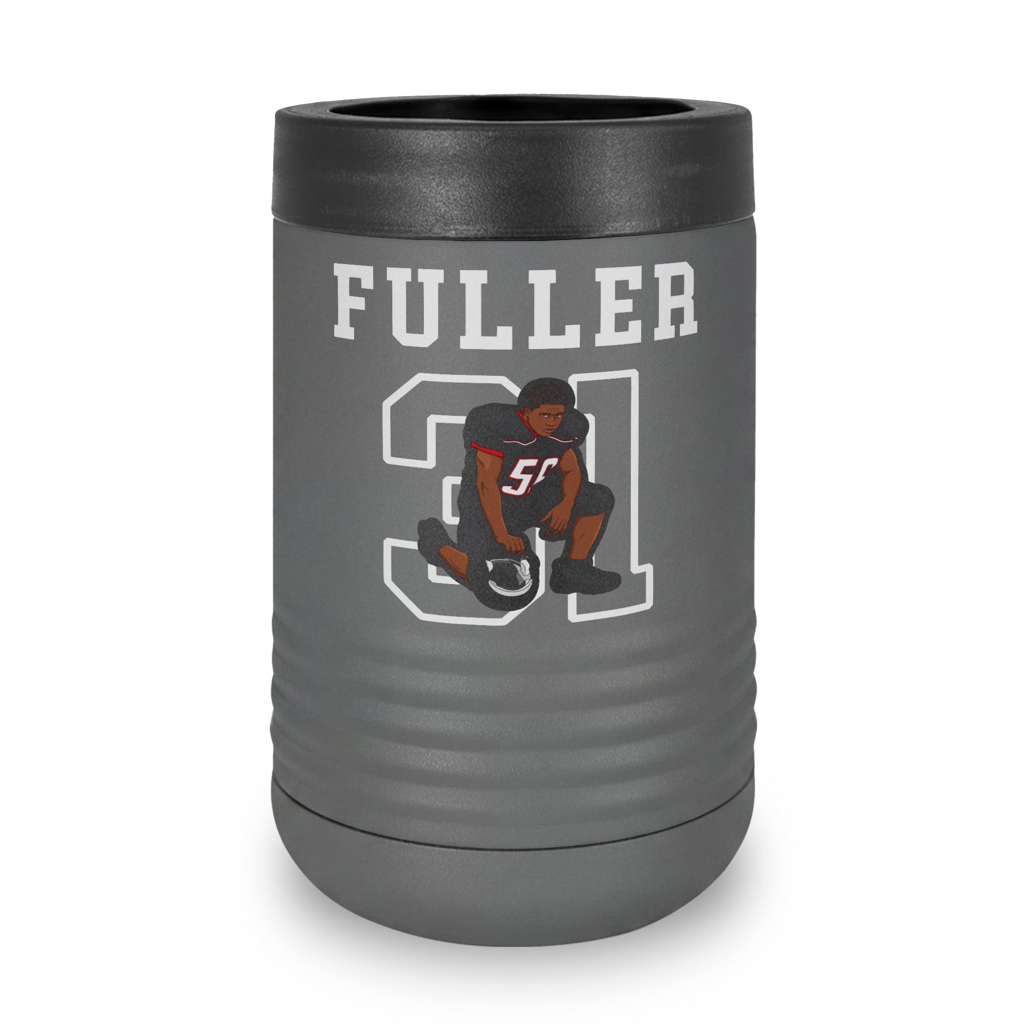Stainless Can Cooler — character_shirsey in Grey