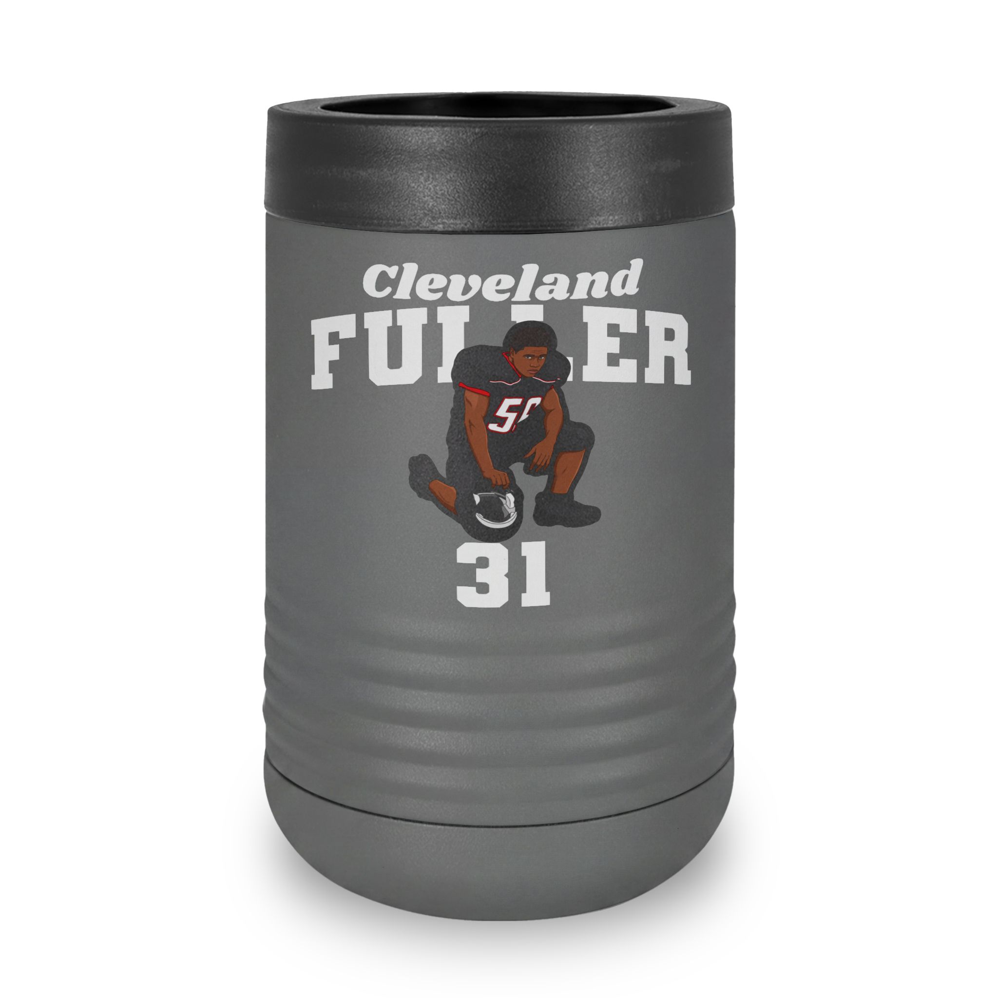 Stainless Can Cooler — character_signature_arch in Grey