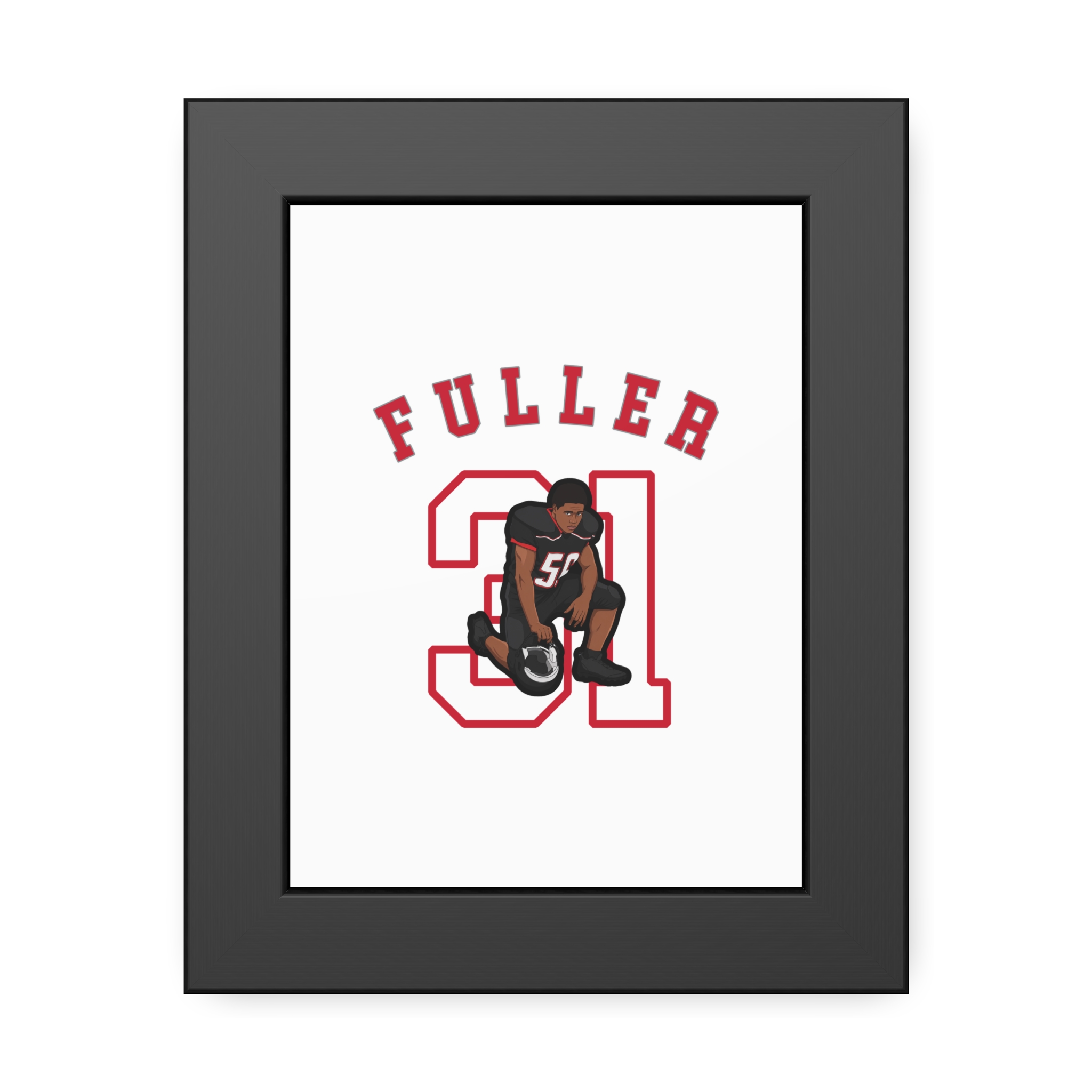 Framed Poster — character_shirsey_arch in Black