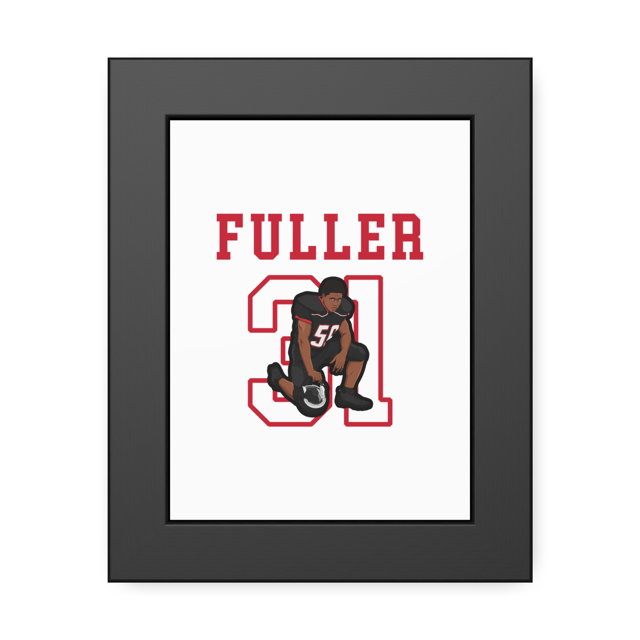 Framed Poster — character_shirsey in Black