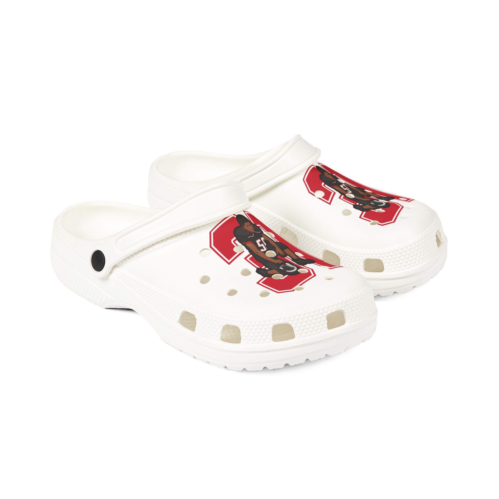Rubber Clogs — character_number in White
