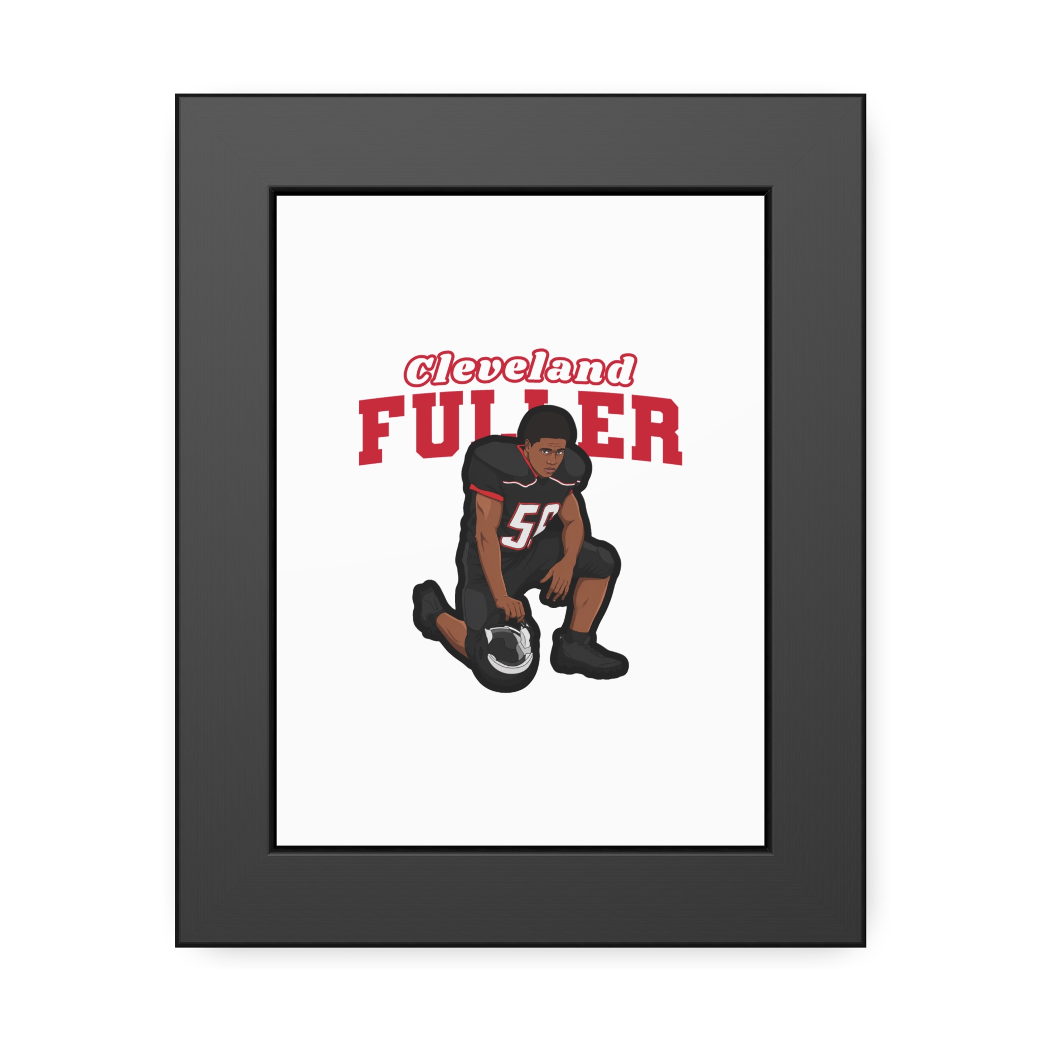 Framed Poster — character_name_arch in Black