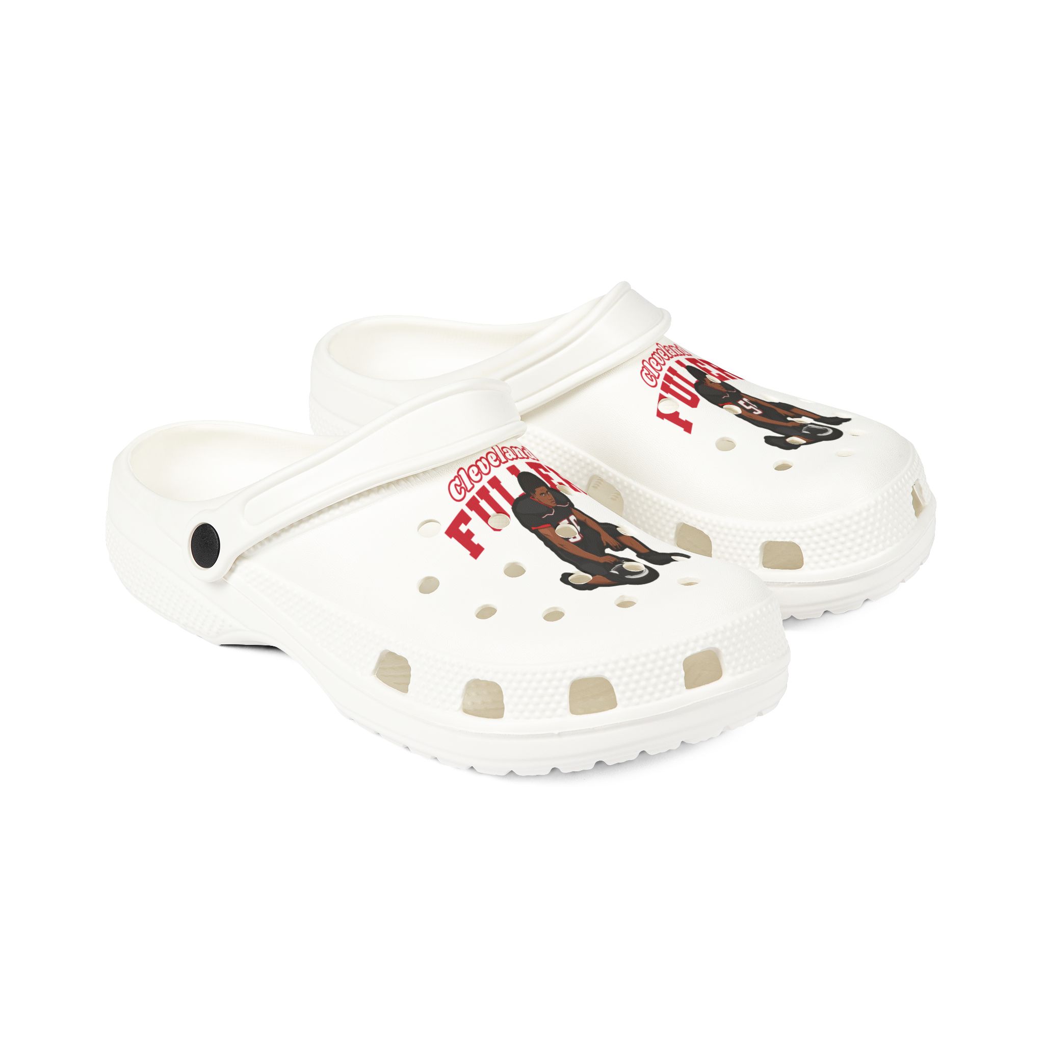 Rubber Clogs — character_name_arch in White
