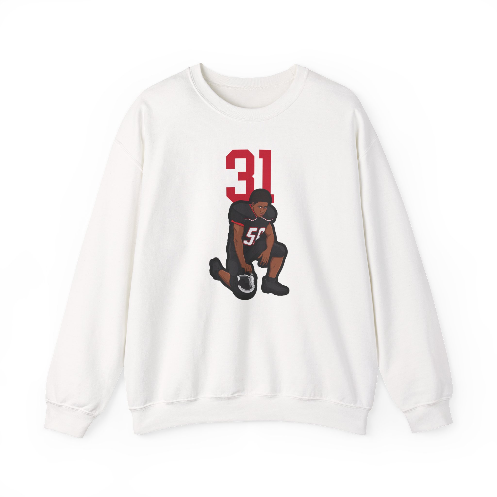 Crewneck Sweatshirt — character_number_top in White