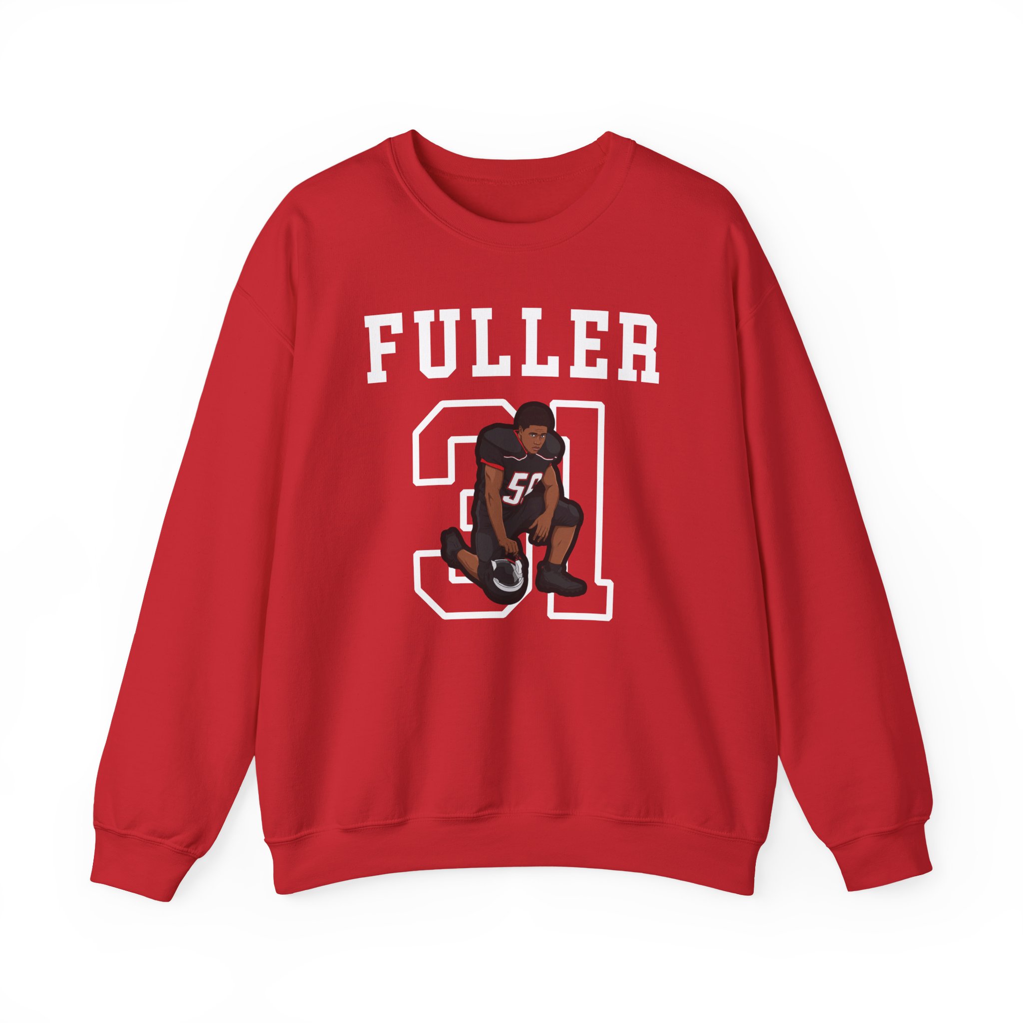 Crewneck Sweatshirt — character_shirsey in Red