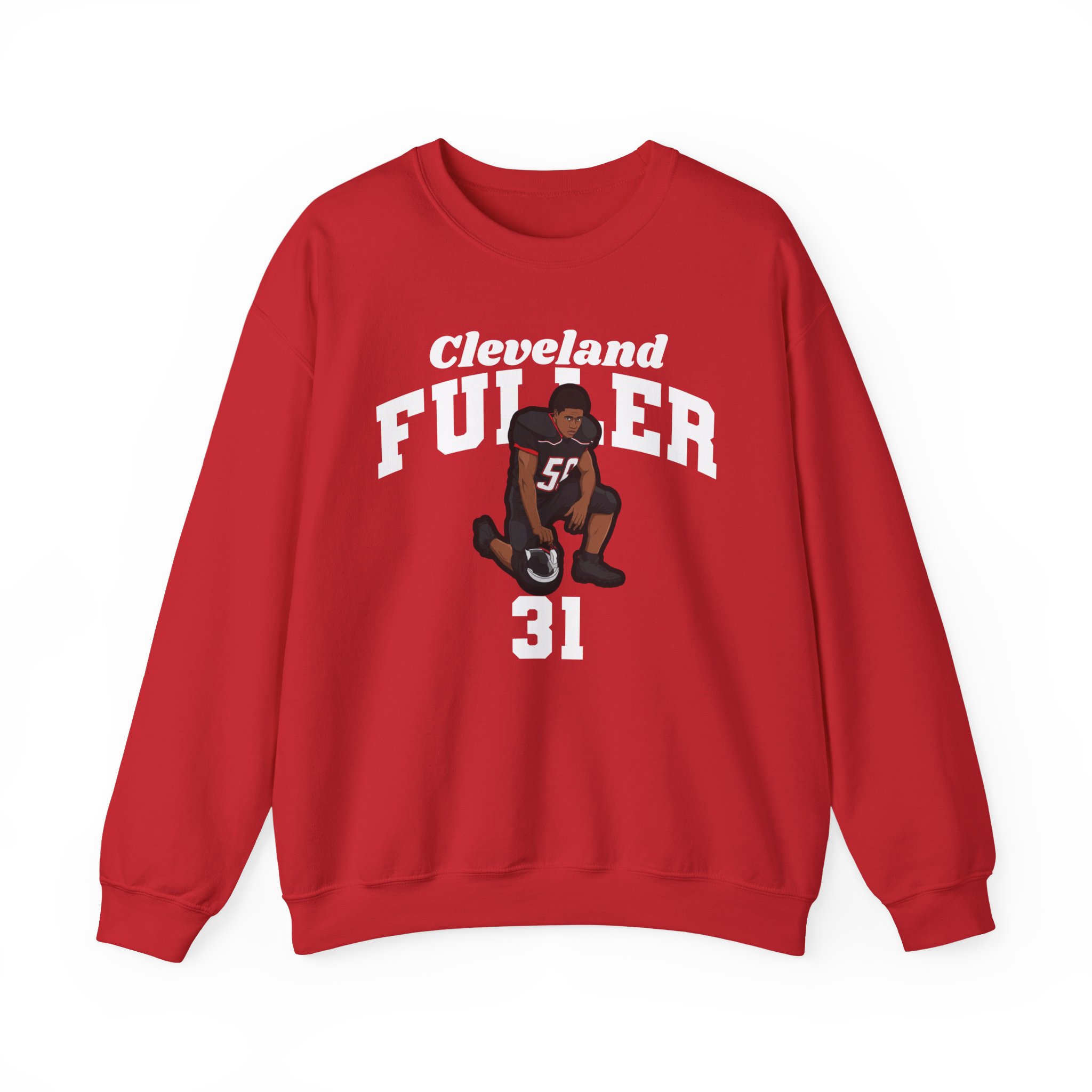 Crewneck Sweatshirt — character_signature_arch in Red