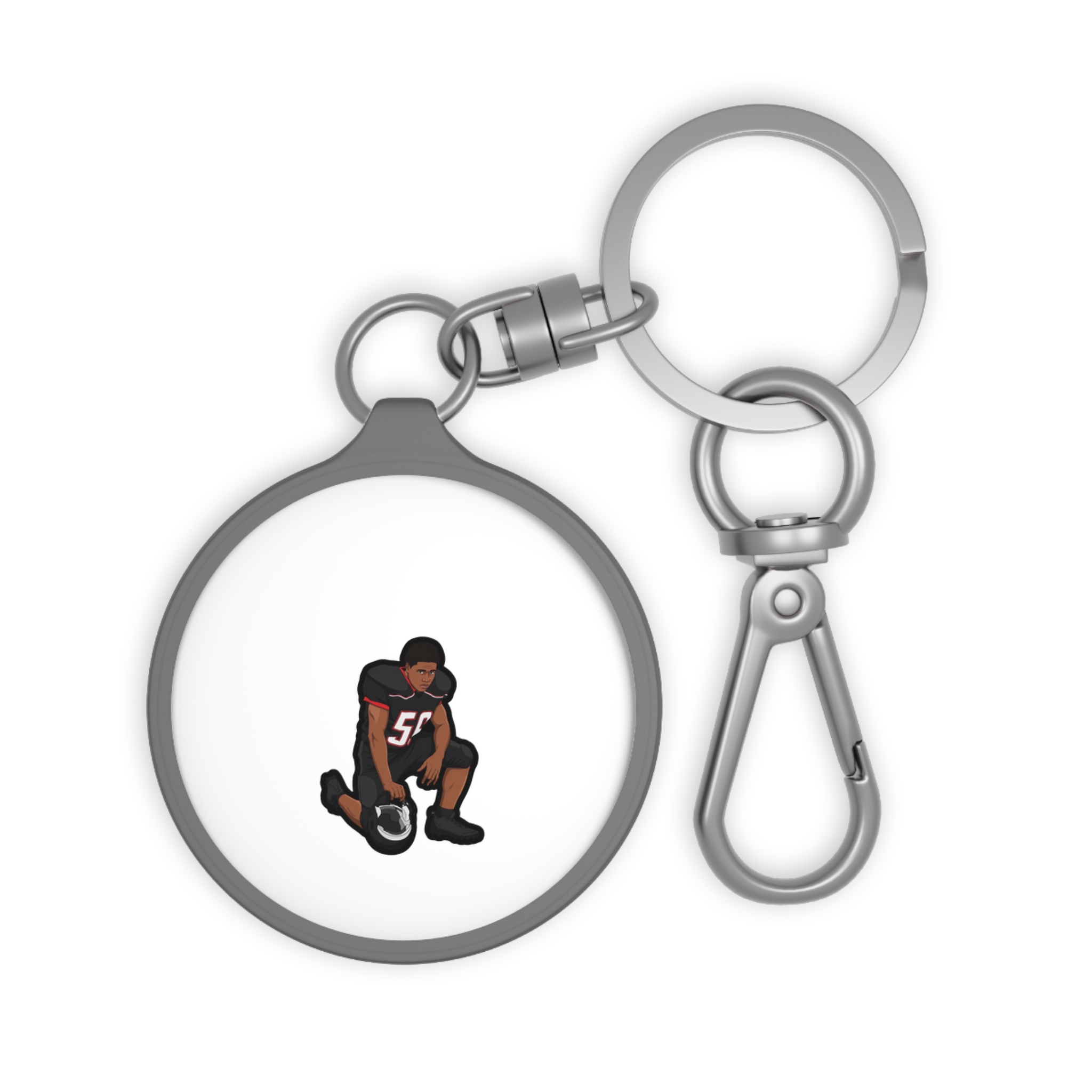 Keychain — character_number_top in Grey