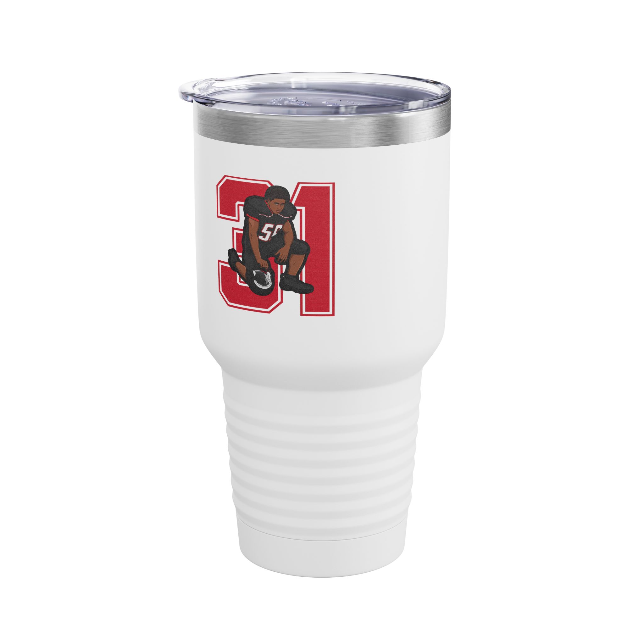30oz Tumbler — character_number in White