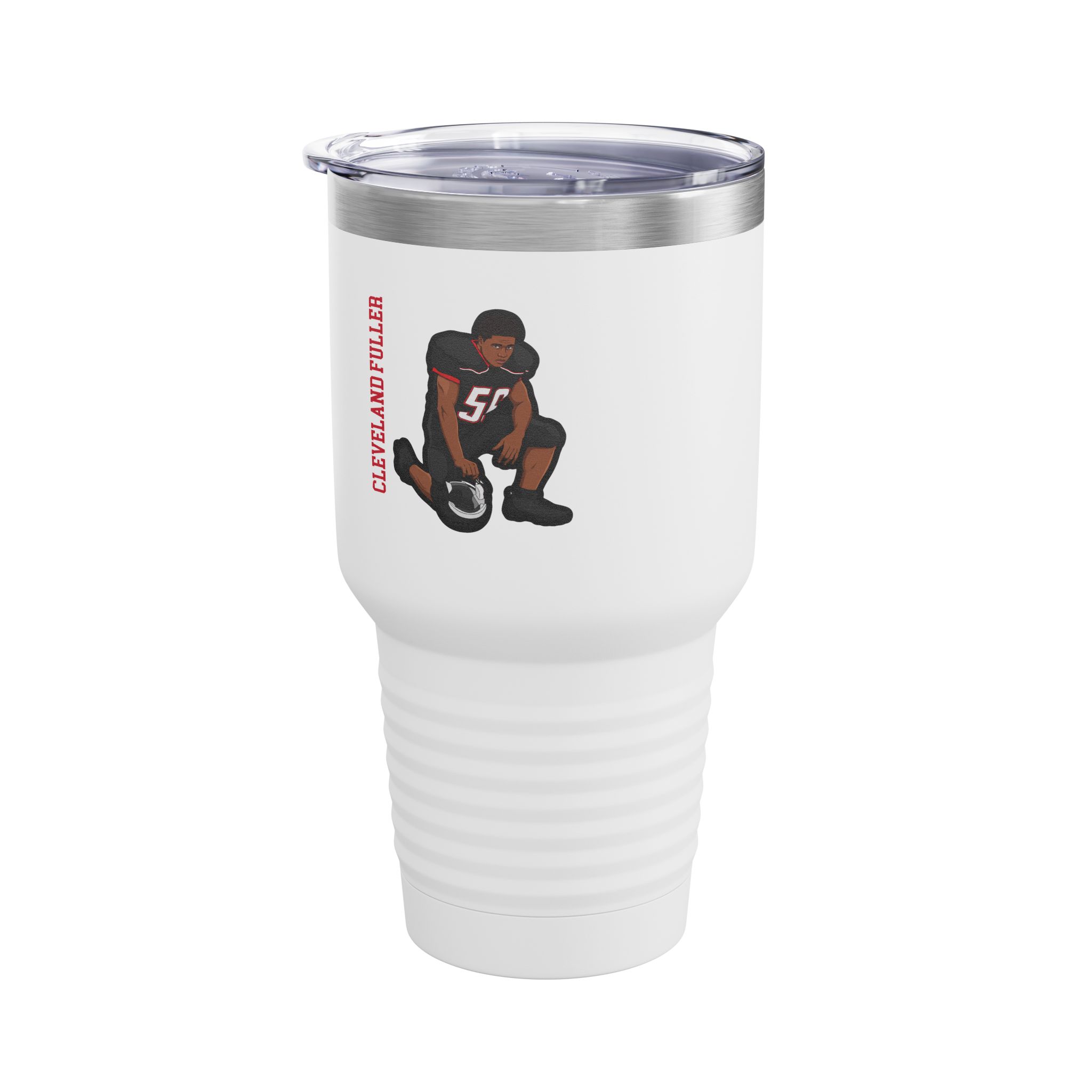 30oz Tumbler — character_name_vertical in White