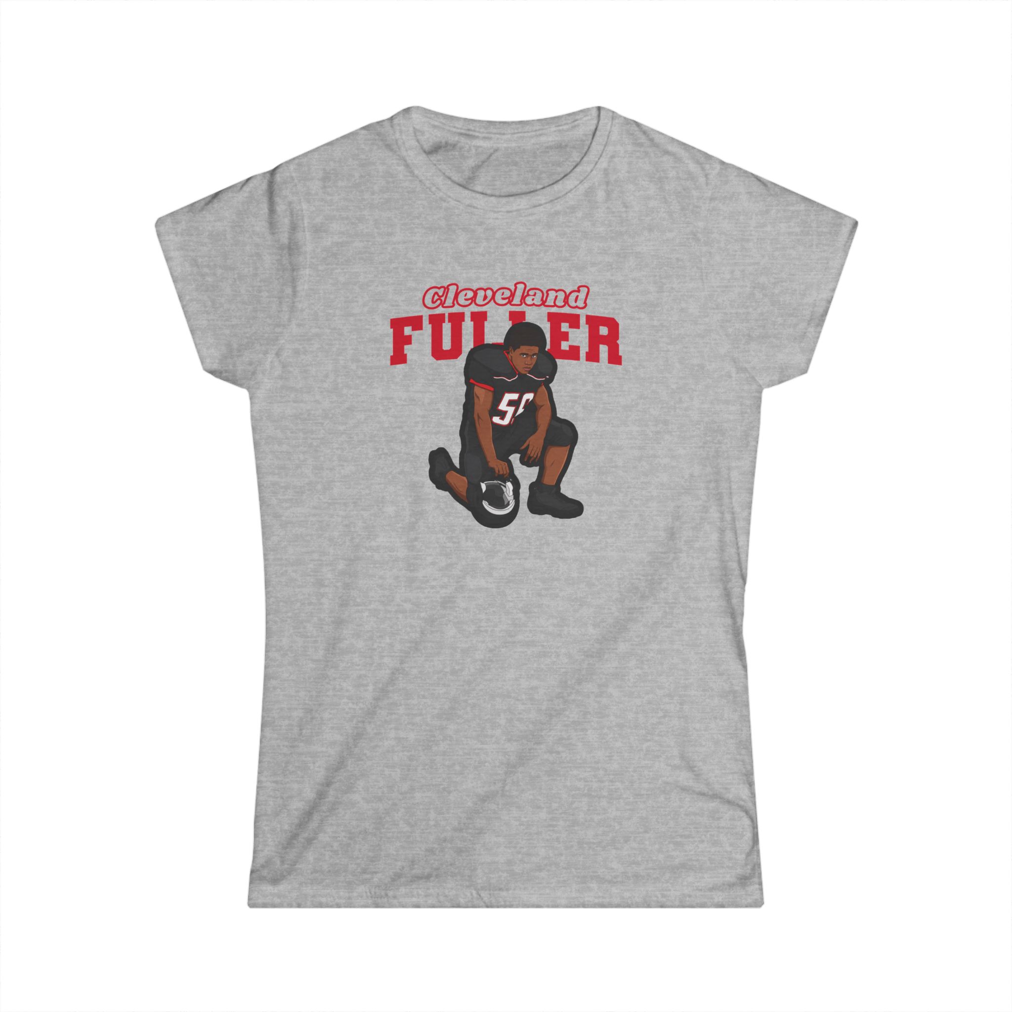 Women's Softstyle Tee — character_name_arch in Grey