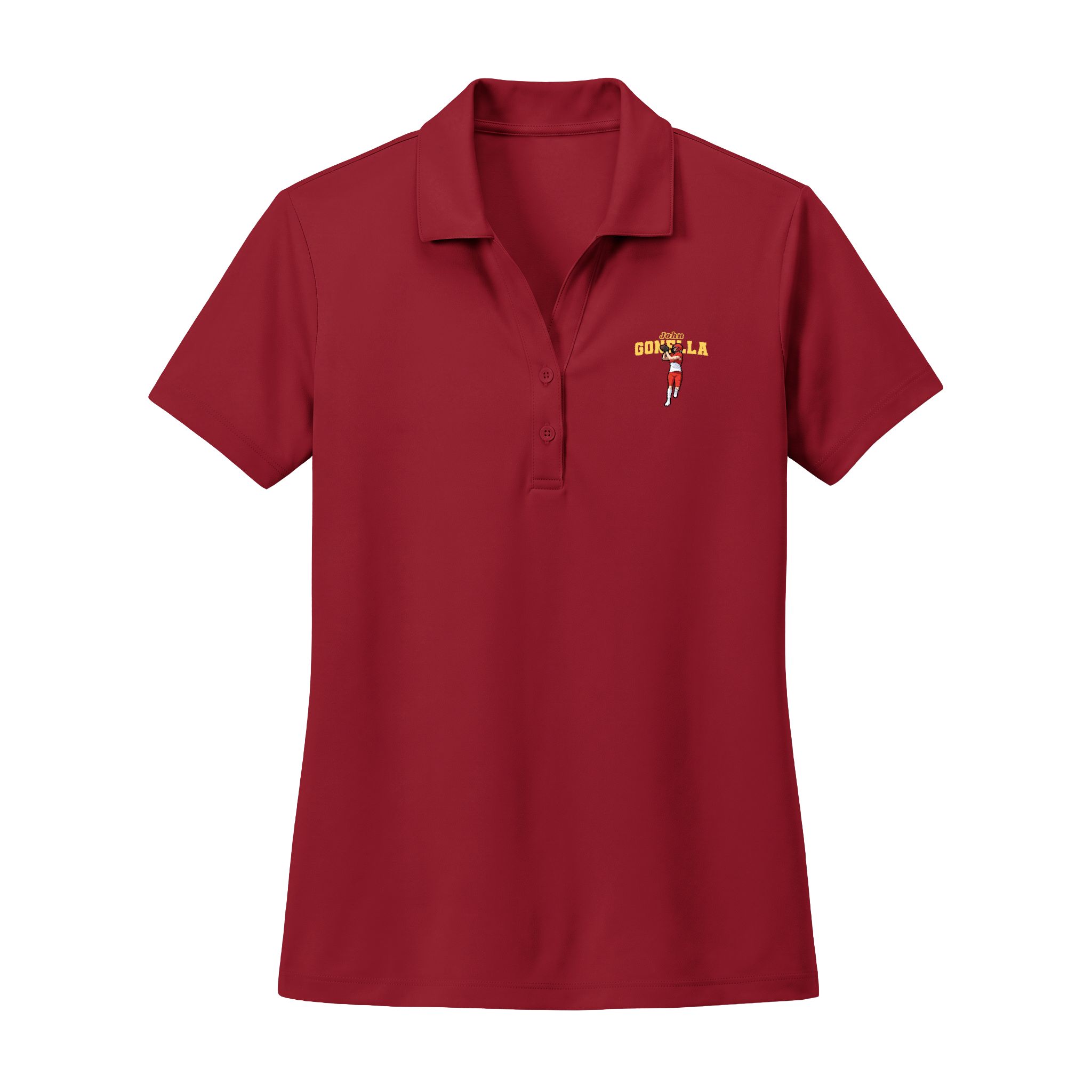 Women's Polo — character_name_arch in Red