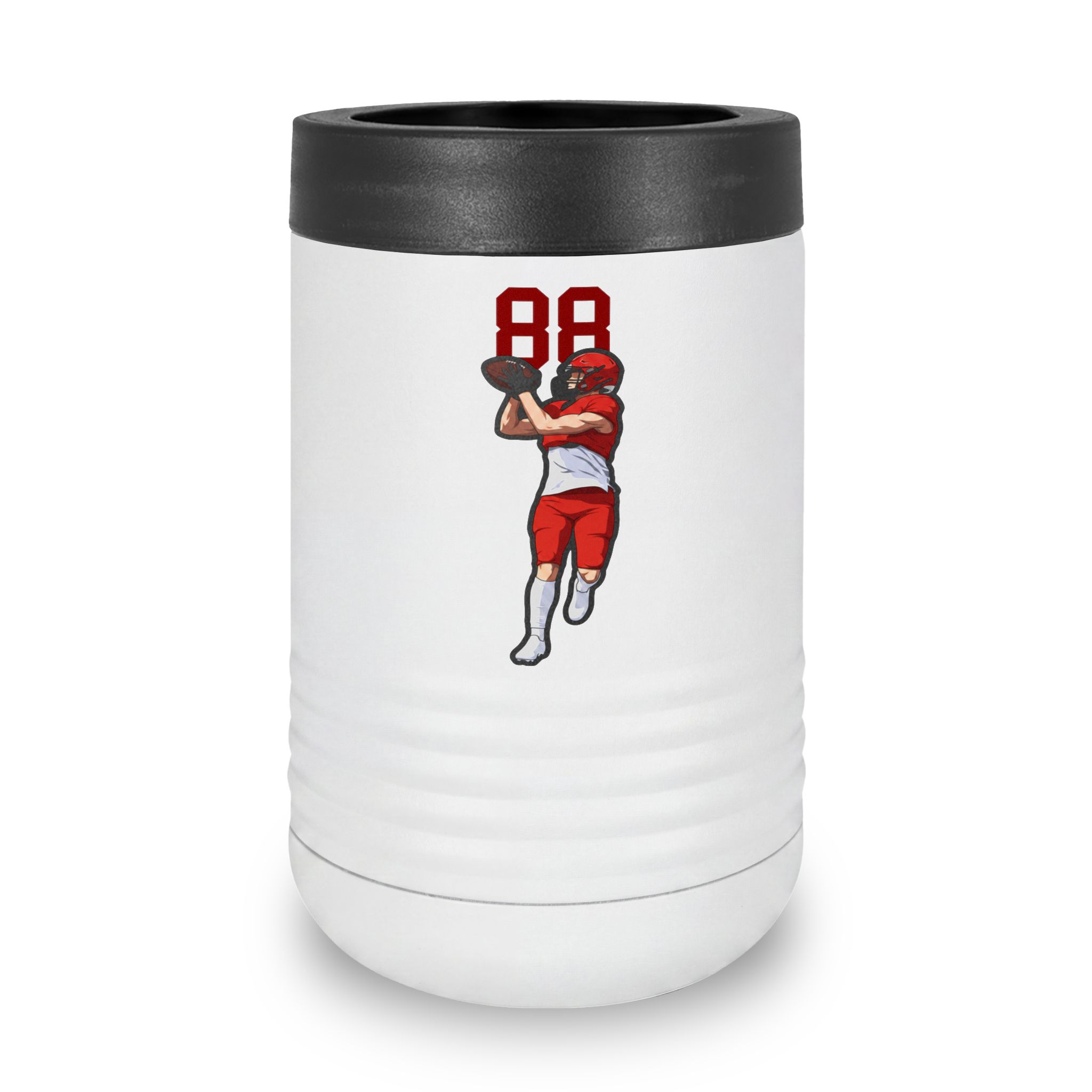 Stainless Can Cooler — character_number_top in White