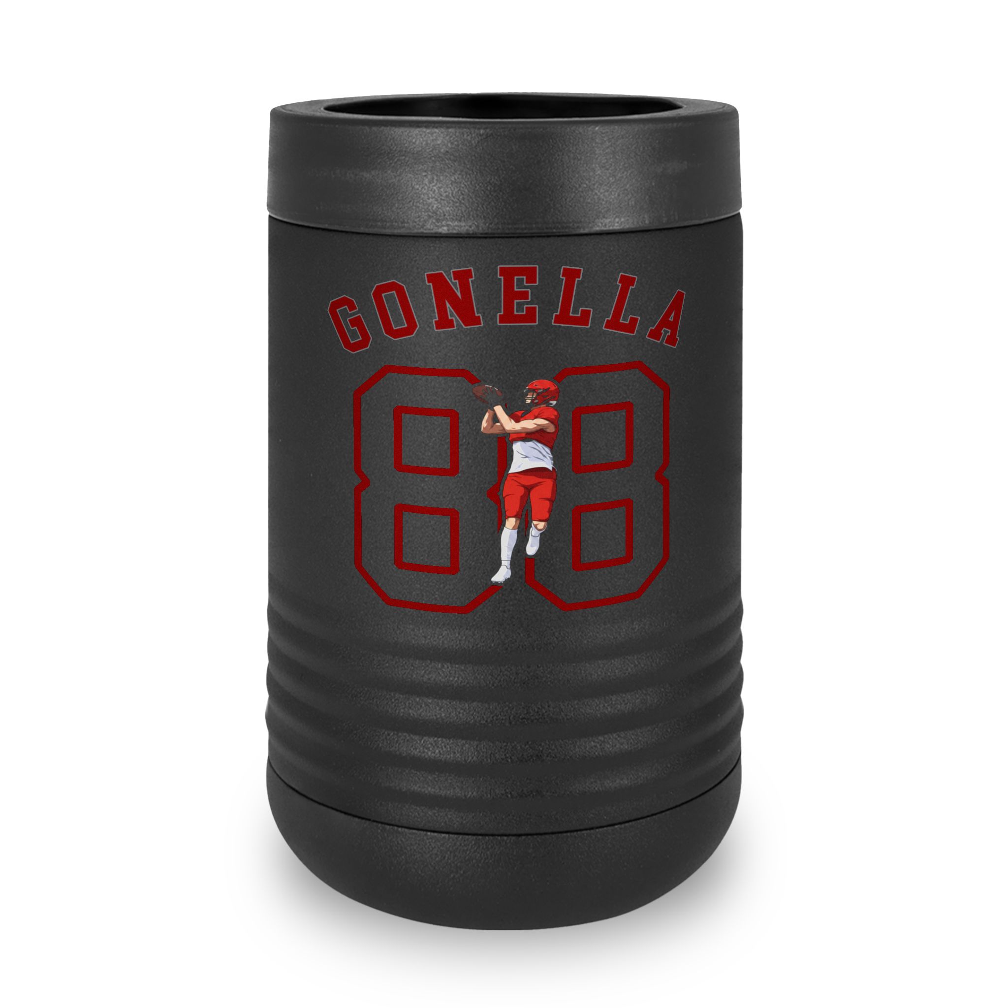 Stainless Can Cooler — character_shirsey_arch in Black