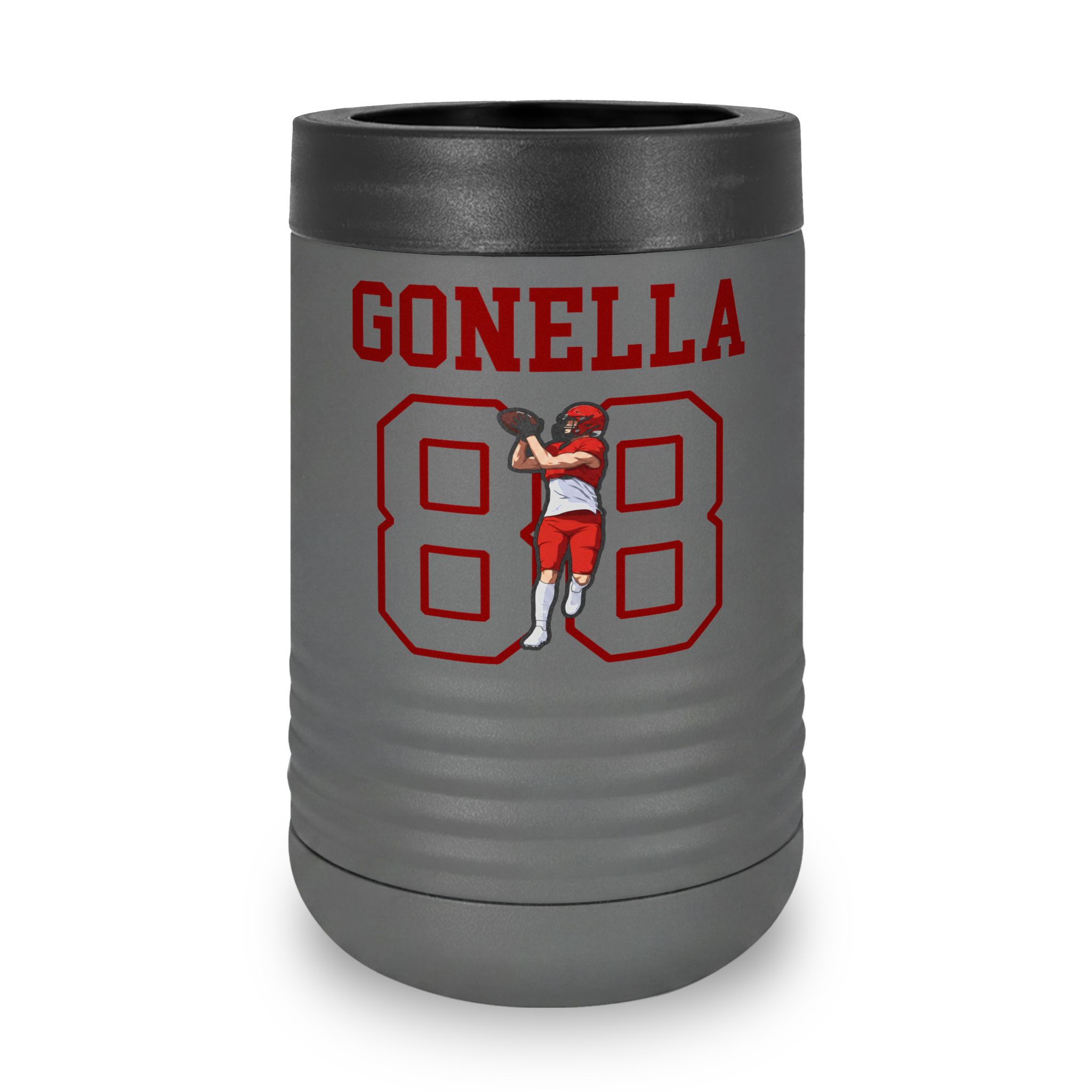 Stainless Can Cooler — character_shirsey in Grey