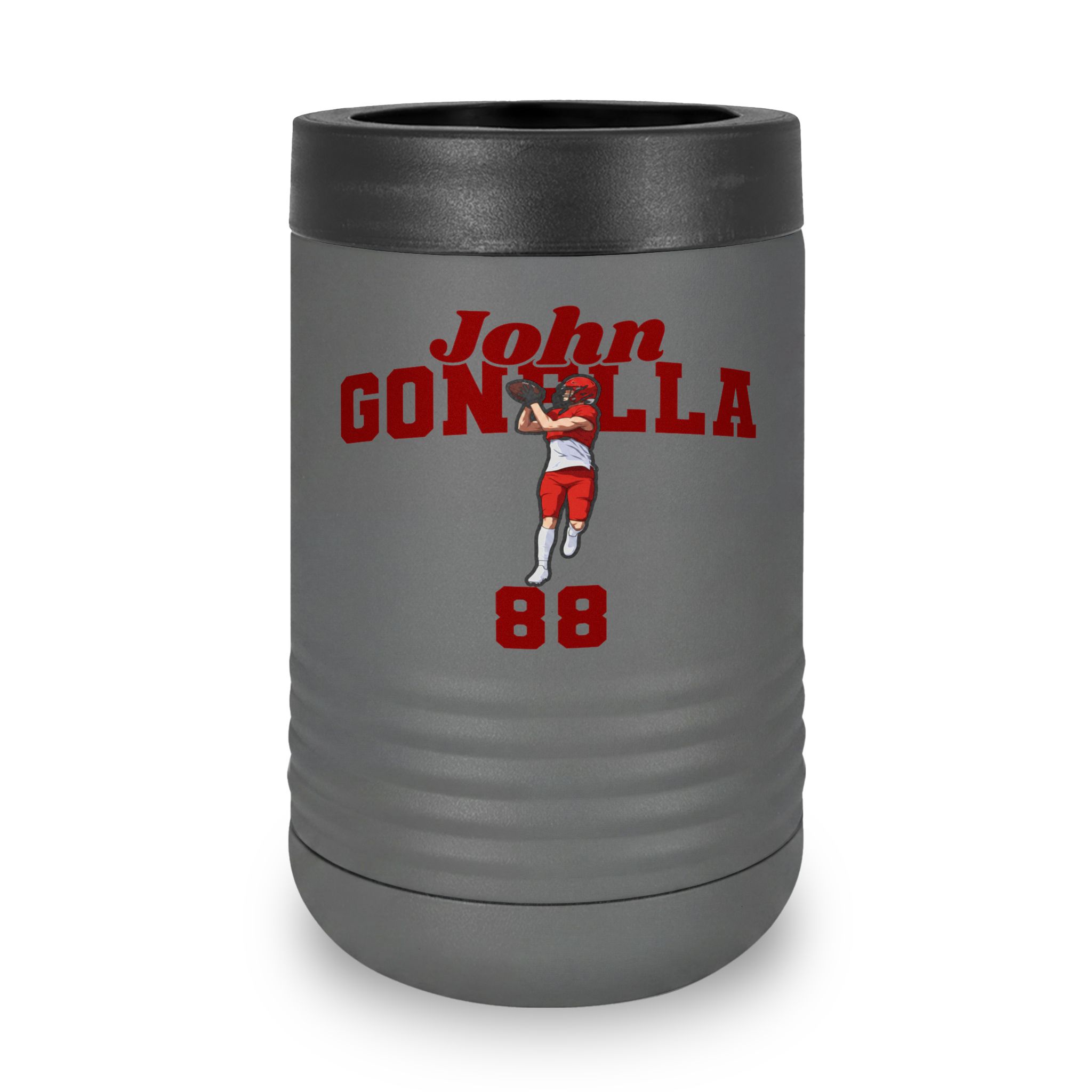 Stainless Can Cooler — character_signature_arch in Grey