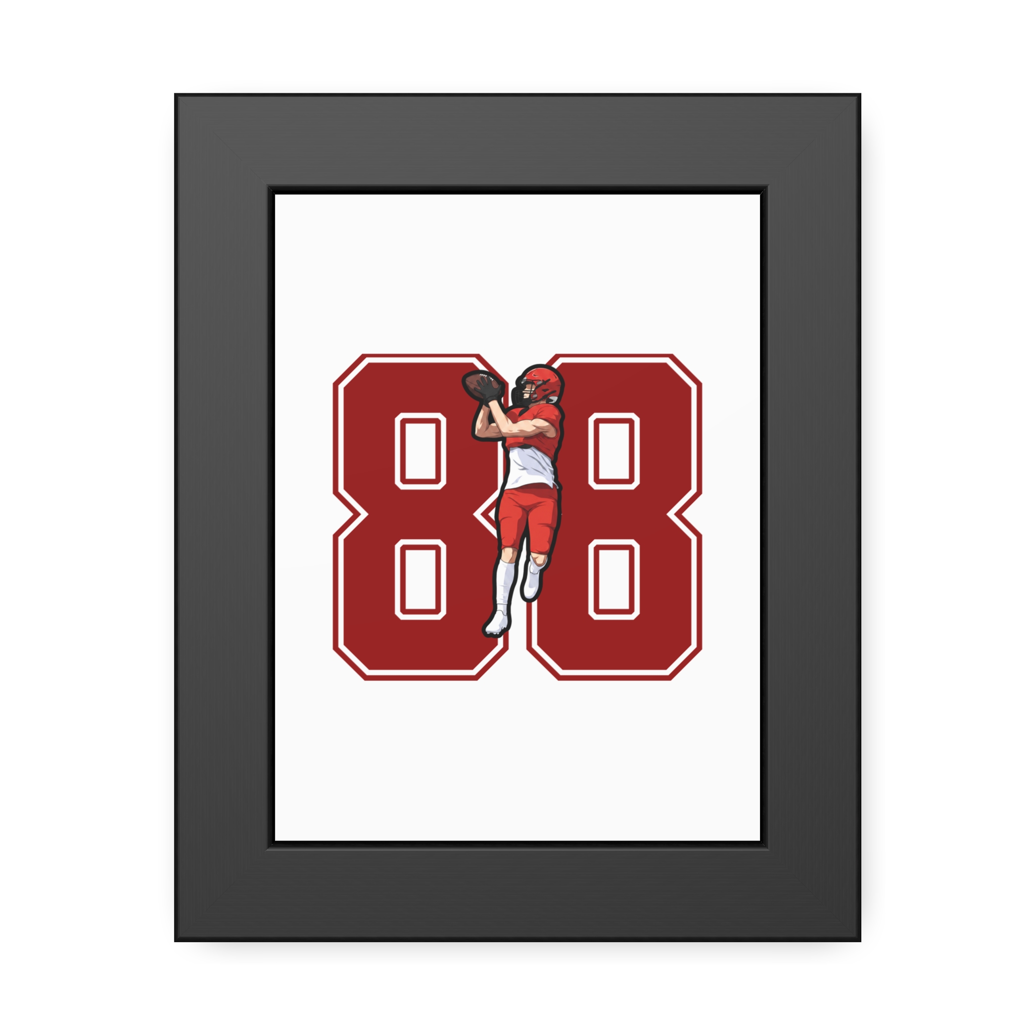 Framed Poster — character_number in Black