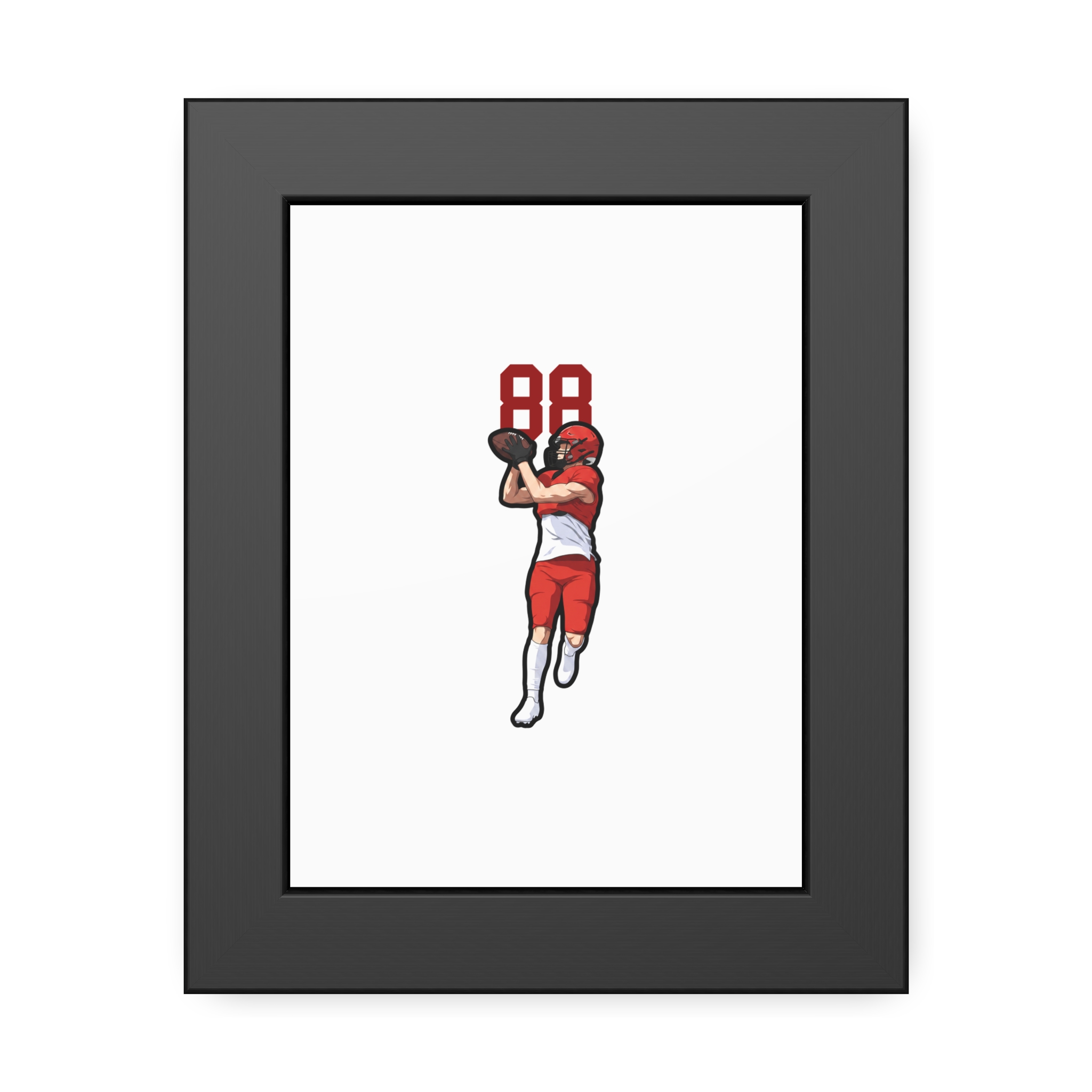 Framed Poster — character_number_top in Black